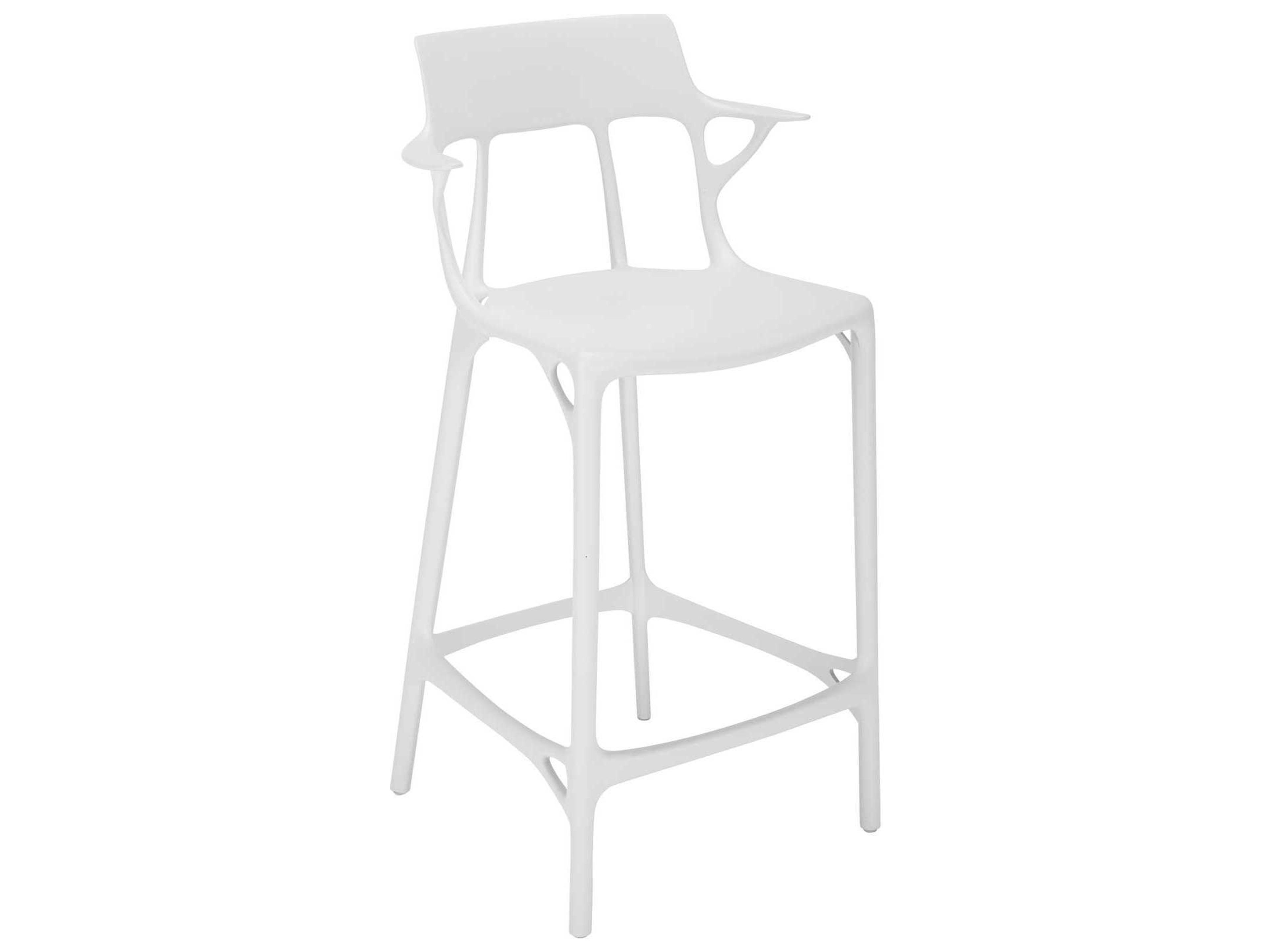 Kartell Outdoor A.I. Recycled White Counter Stool