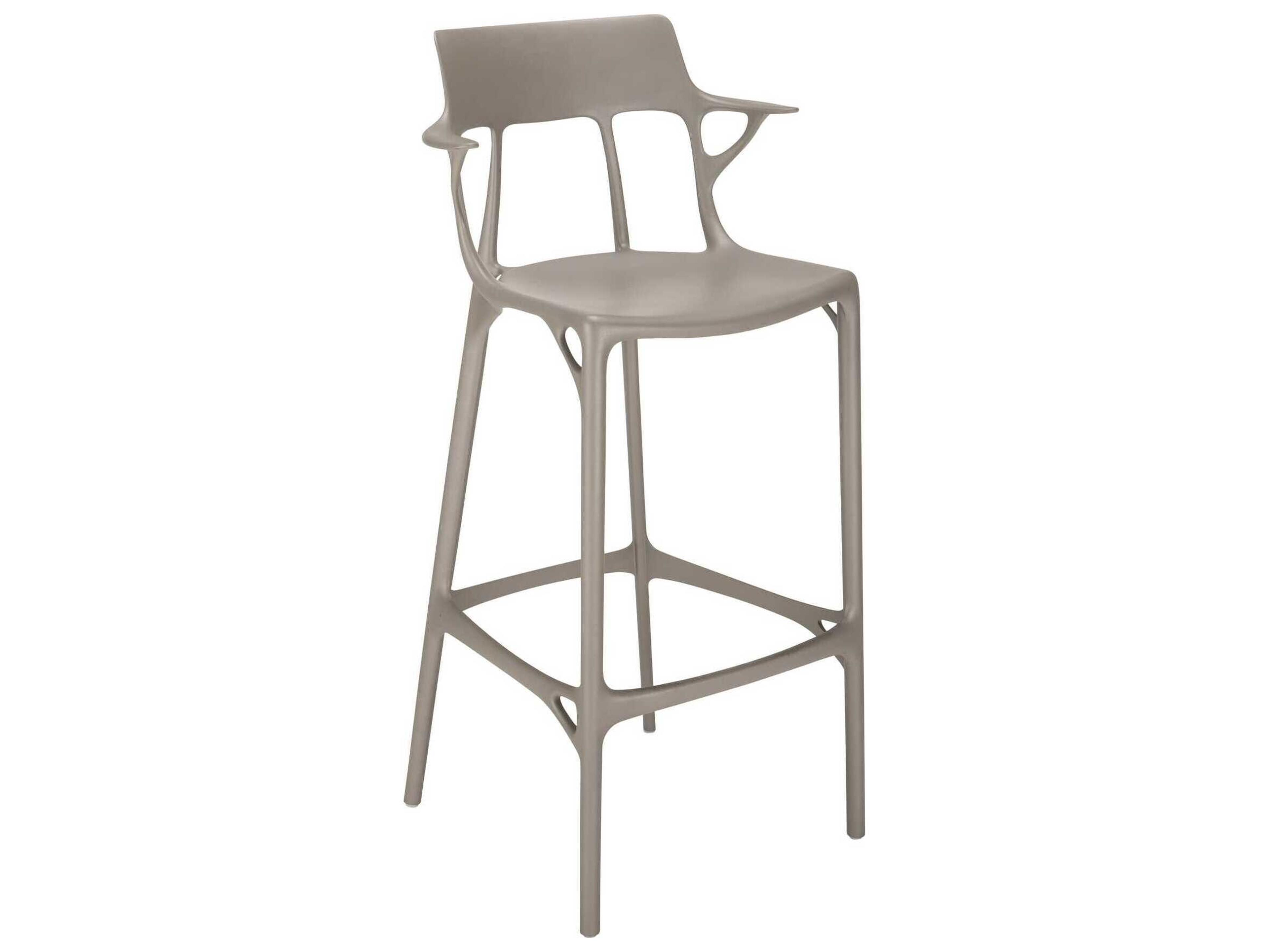 Kartell Outdoor A.I. Recycled Gray Bar Stool