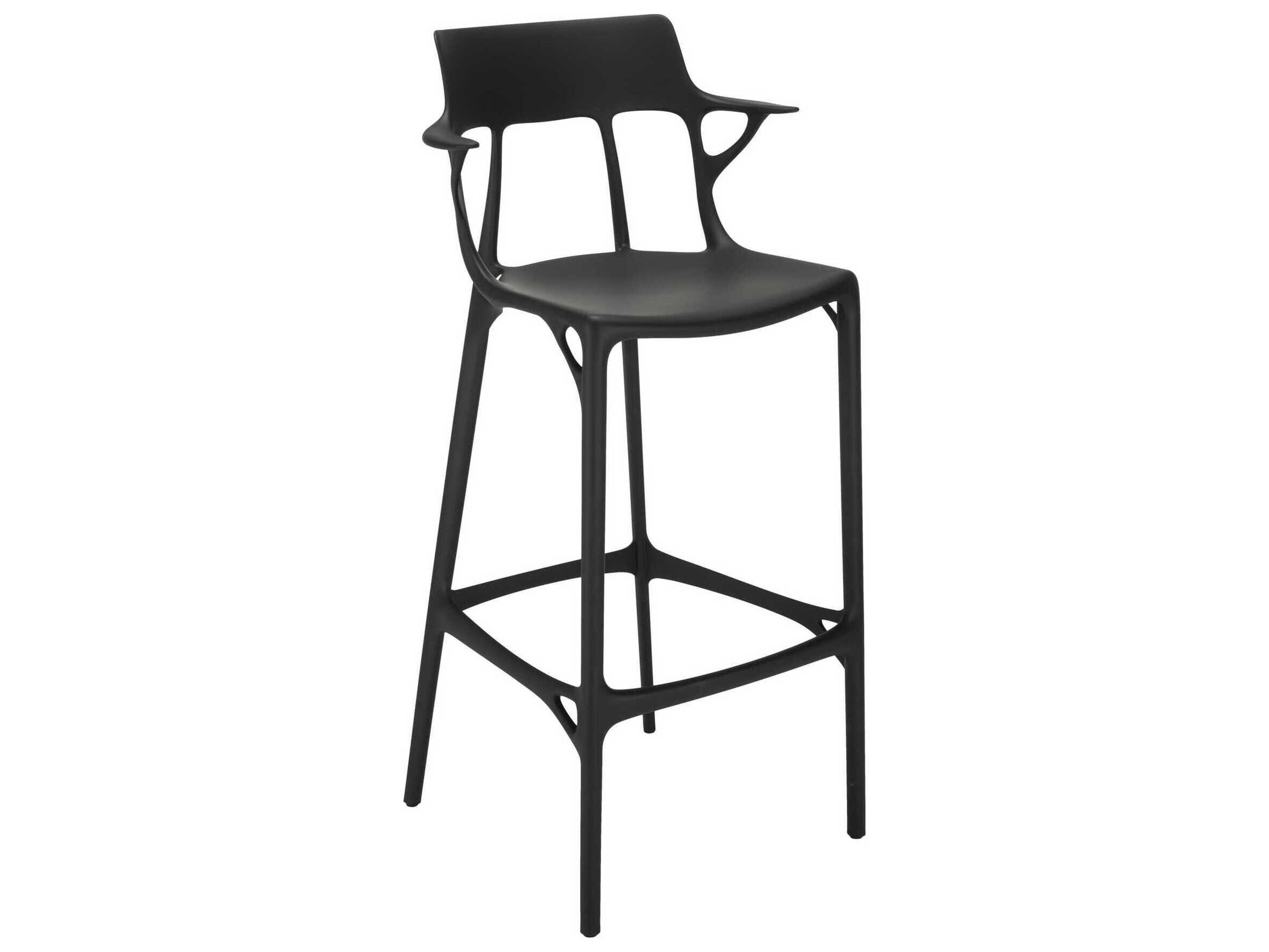 Kartell Outdoor A.I. Recycled Black Bar Stool
