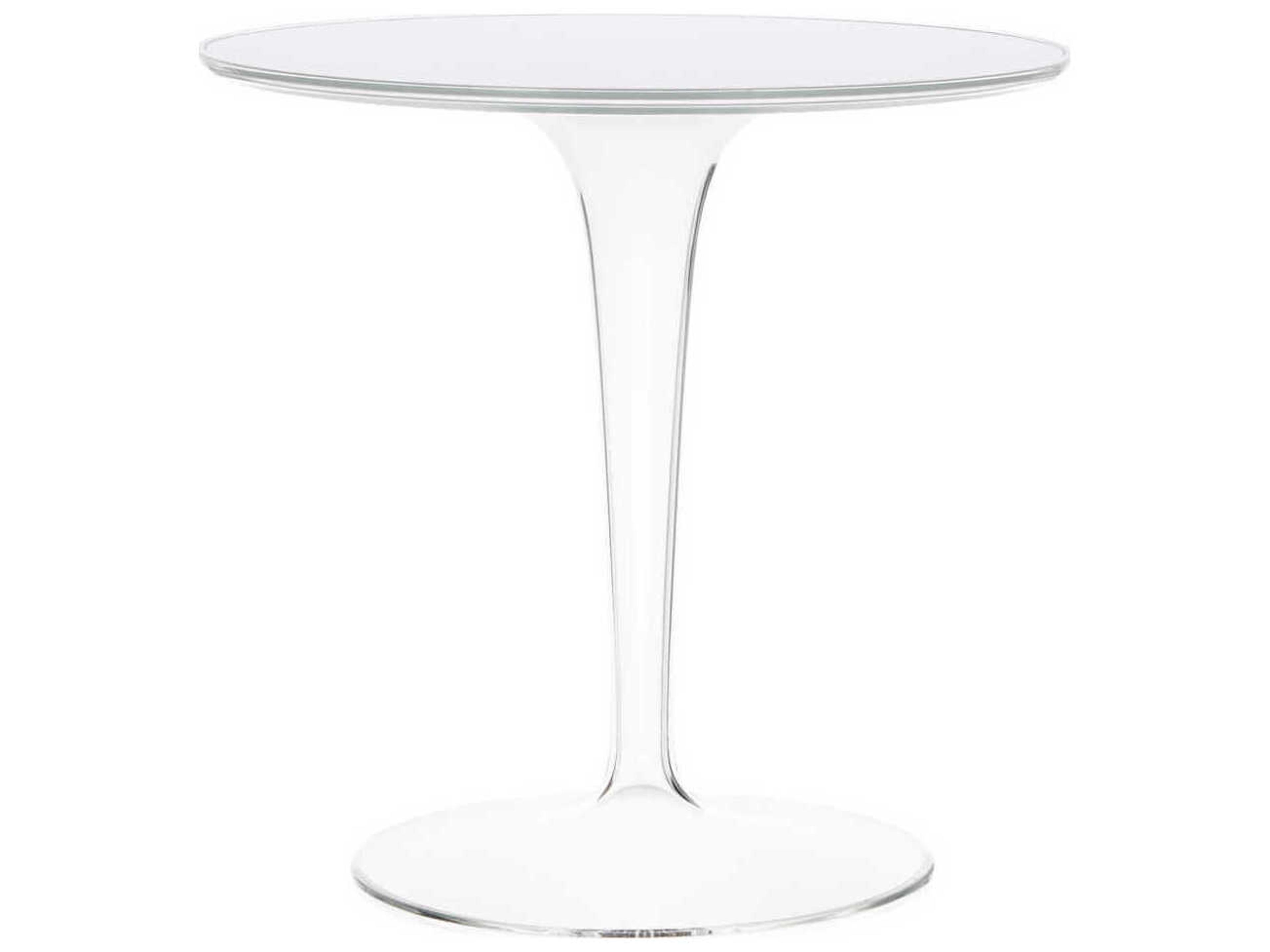 Kartell Outdoor Tip Top Glossy White Resin Round End Table