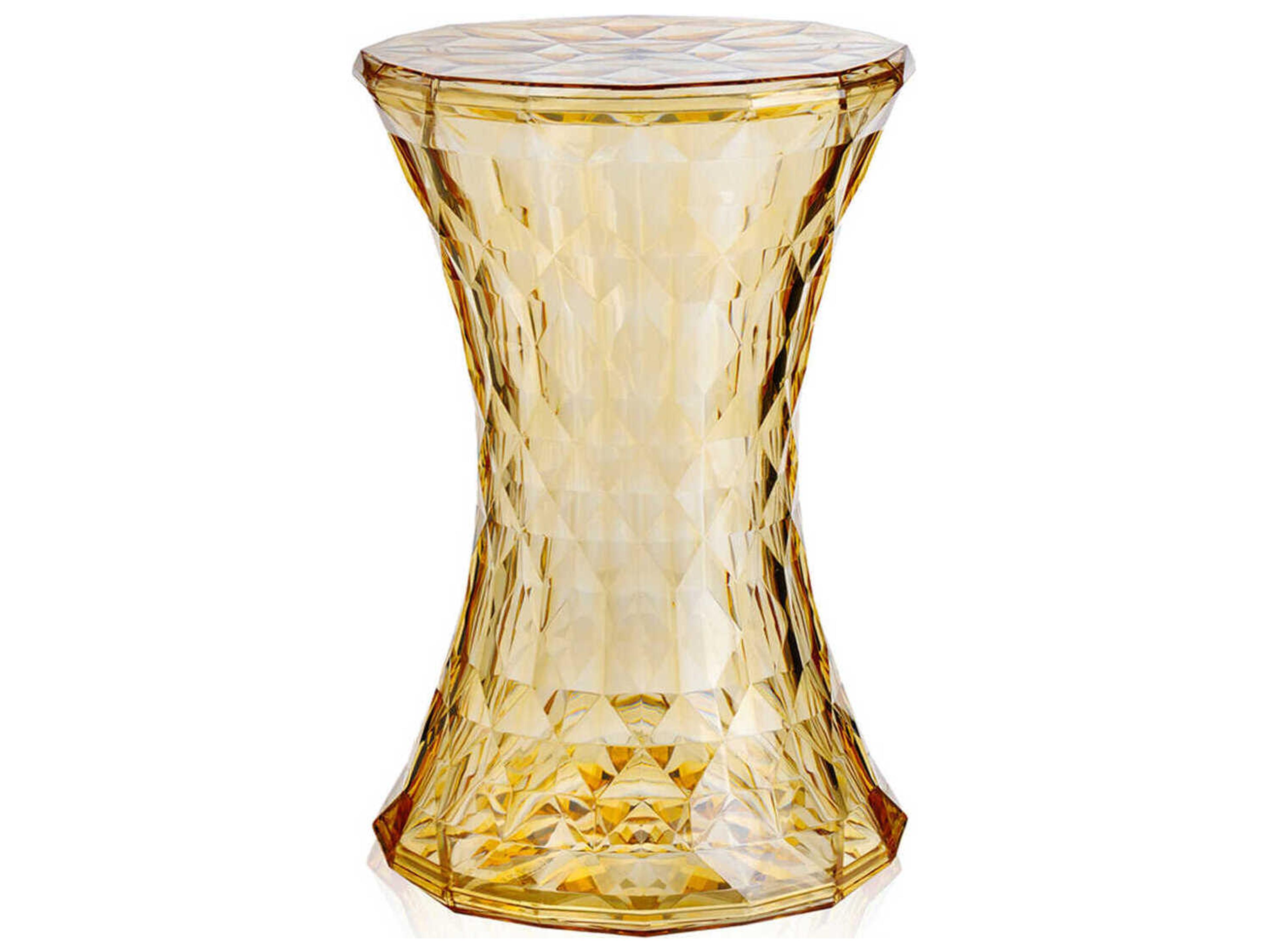 Kartell Outdoor Stone Transparent Yellow Resin Stool
