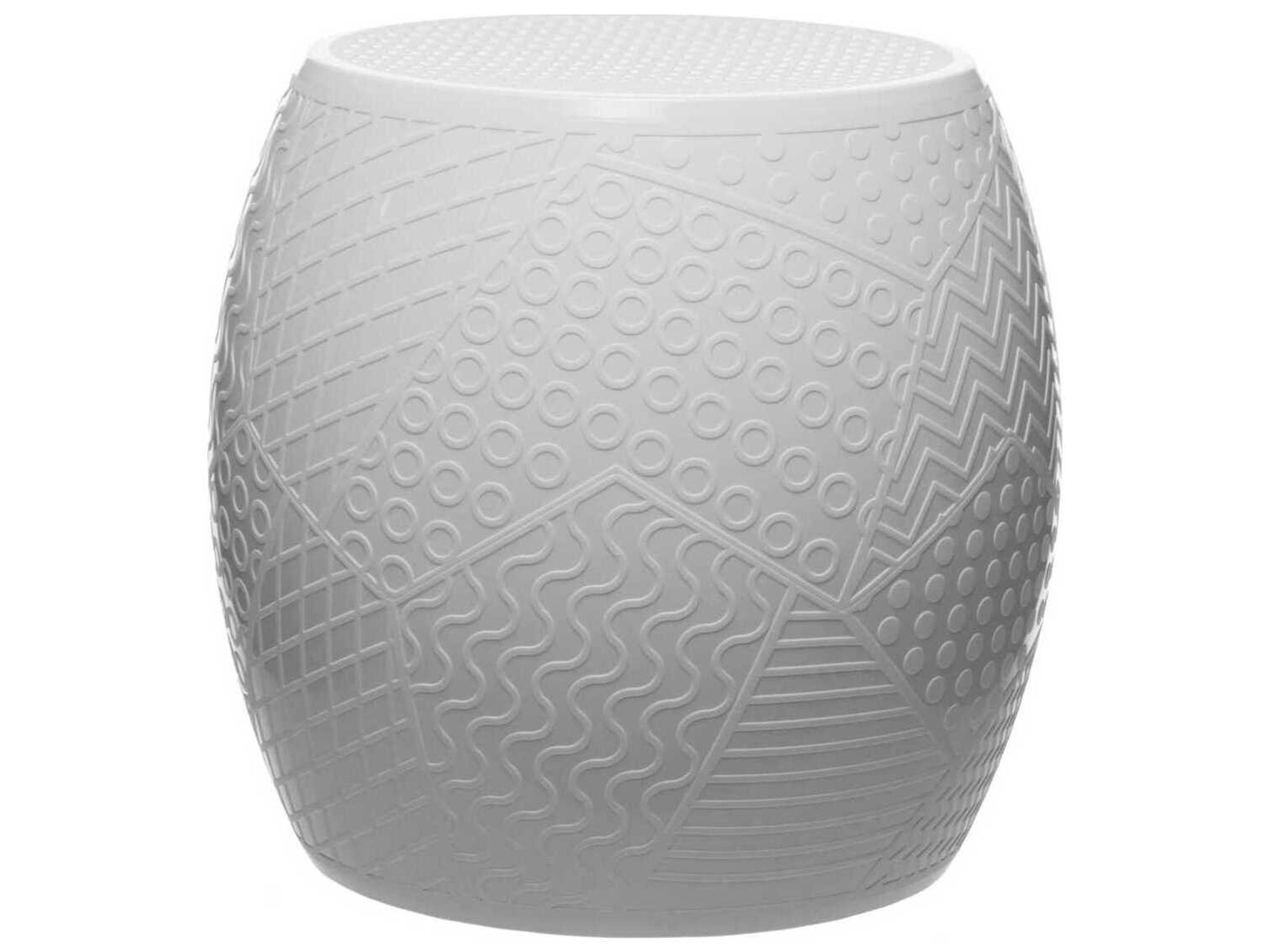 Kartell Outdoor Roy White Resin Stool
