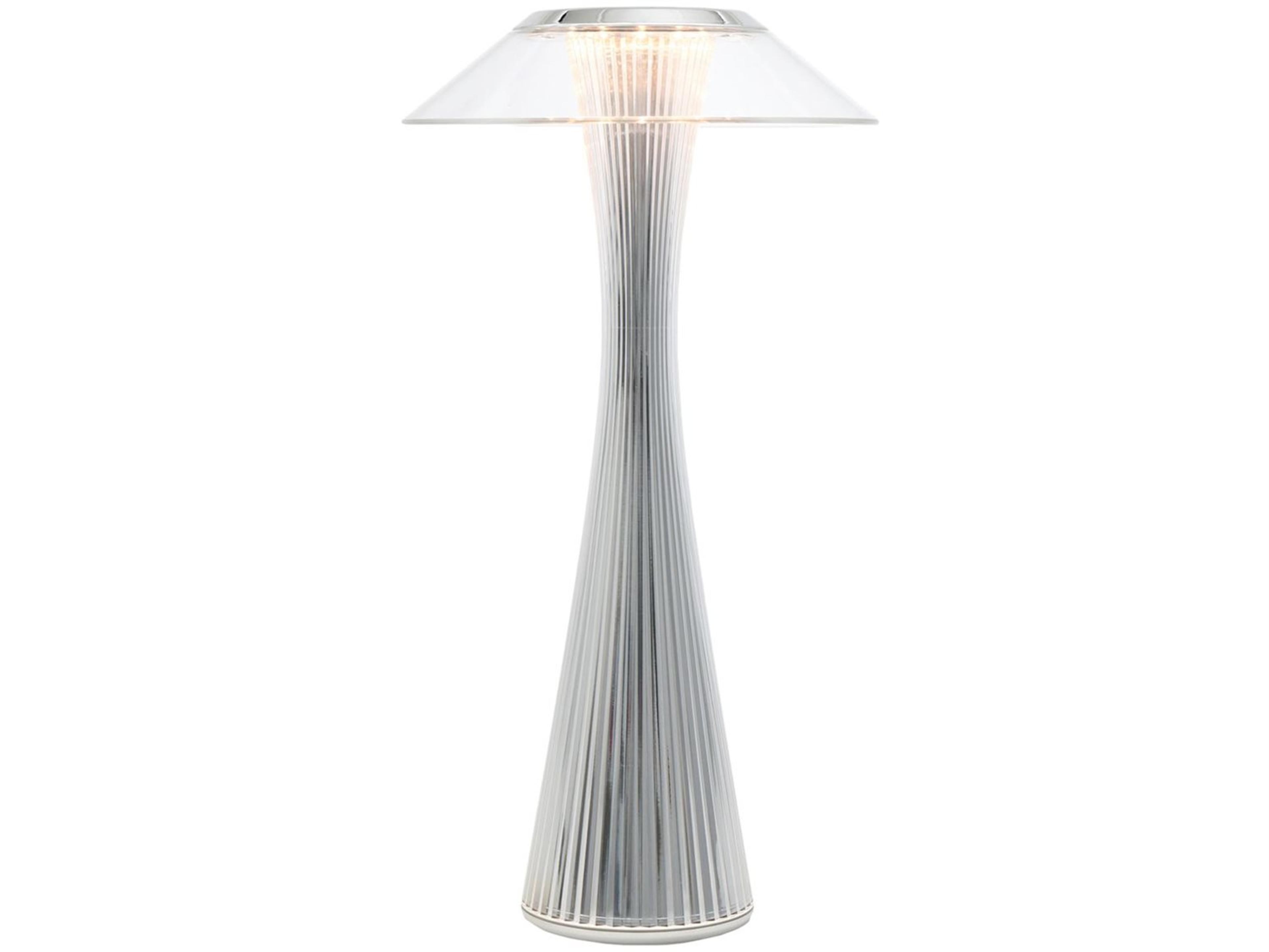 Kartell Outdoor Space Chrome Portable Table Lamp