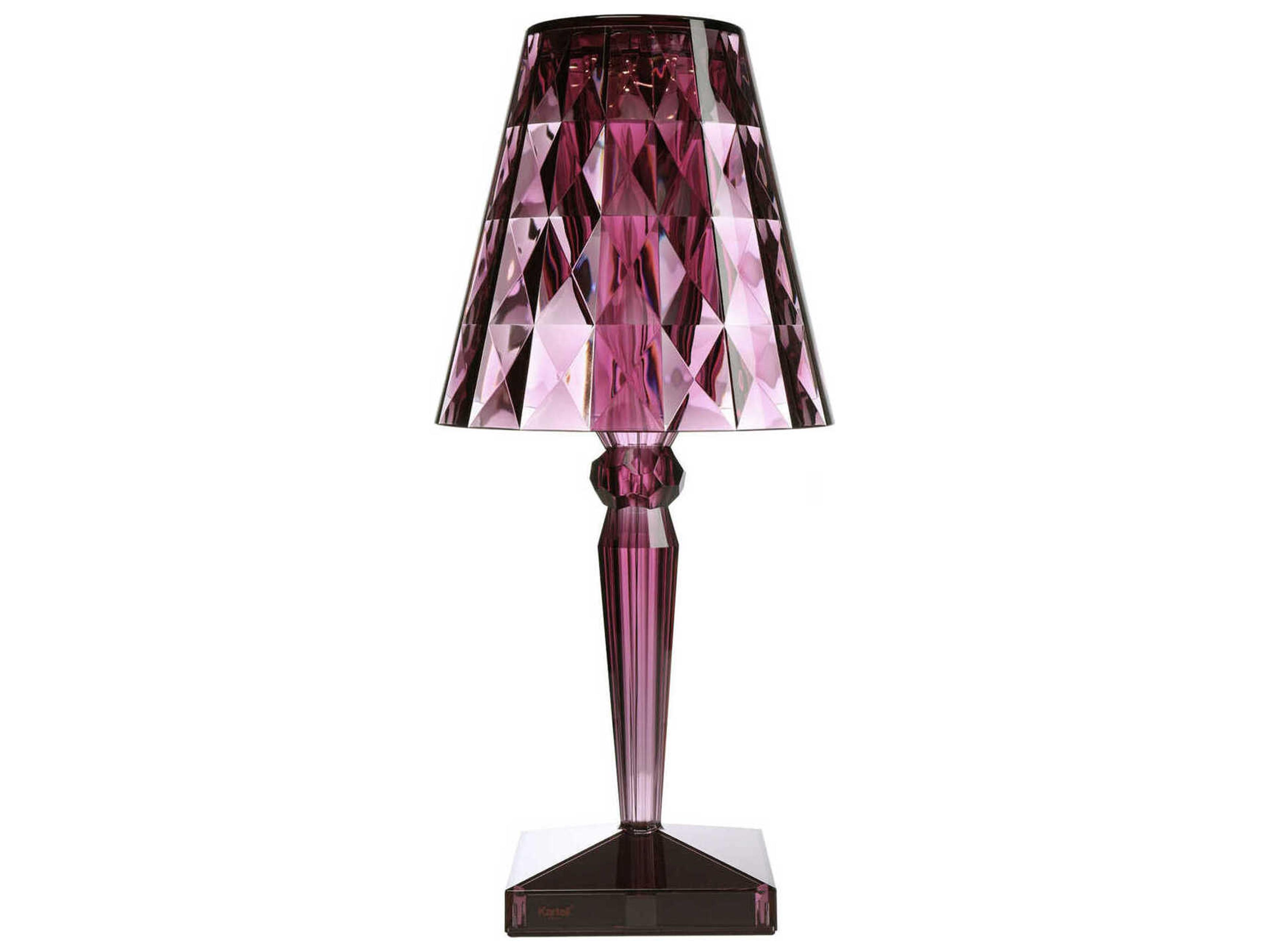 Kartell Outdoor Big Battery Transparent Plum Portable Lamp