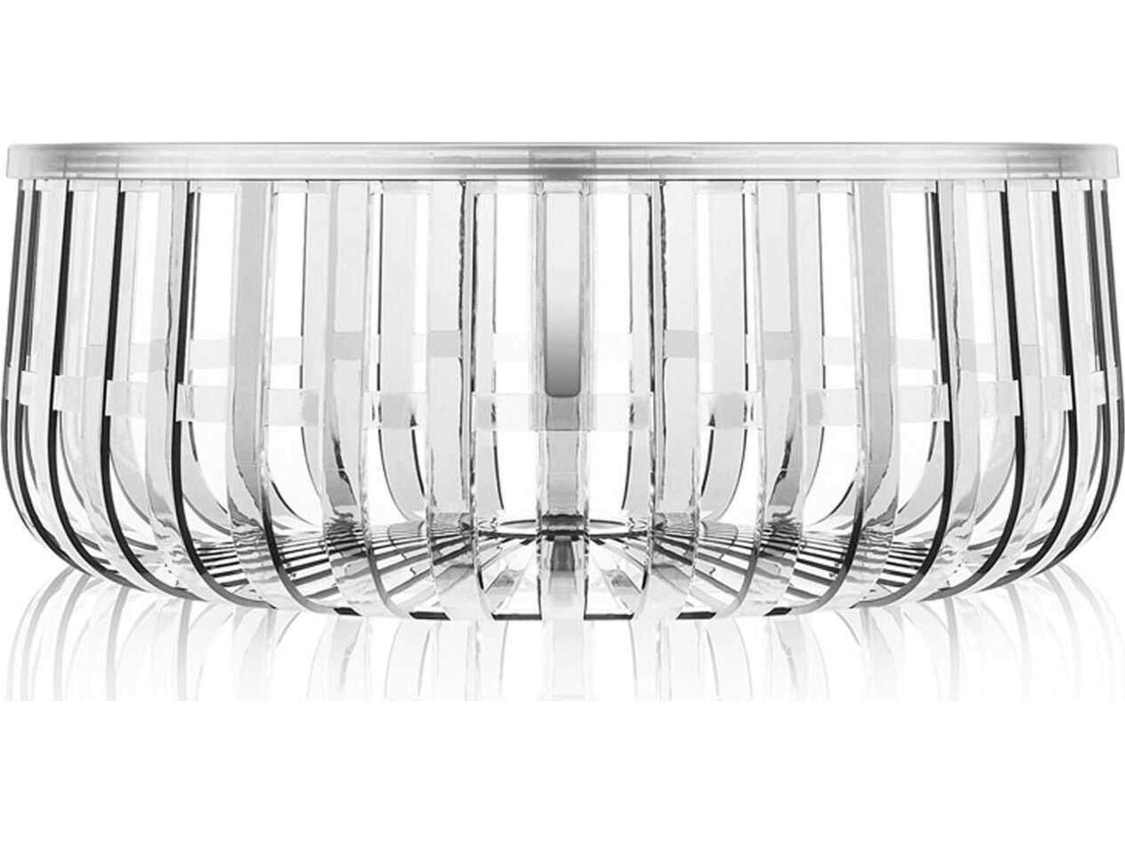 Kartell Outdoor Panier Crystal Transparent Round Storage Coffee Table