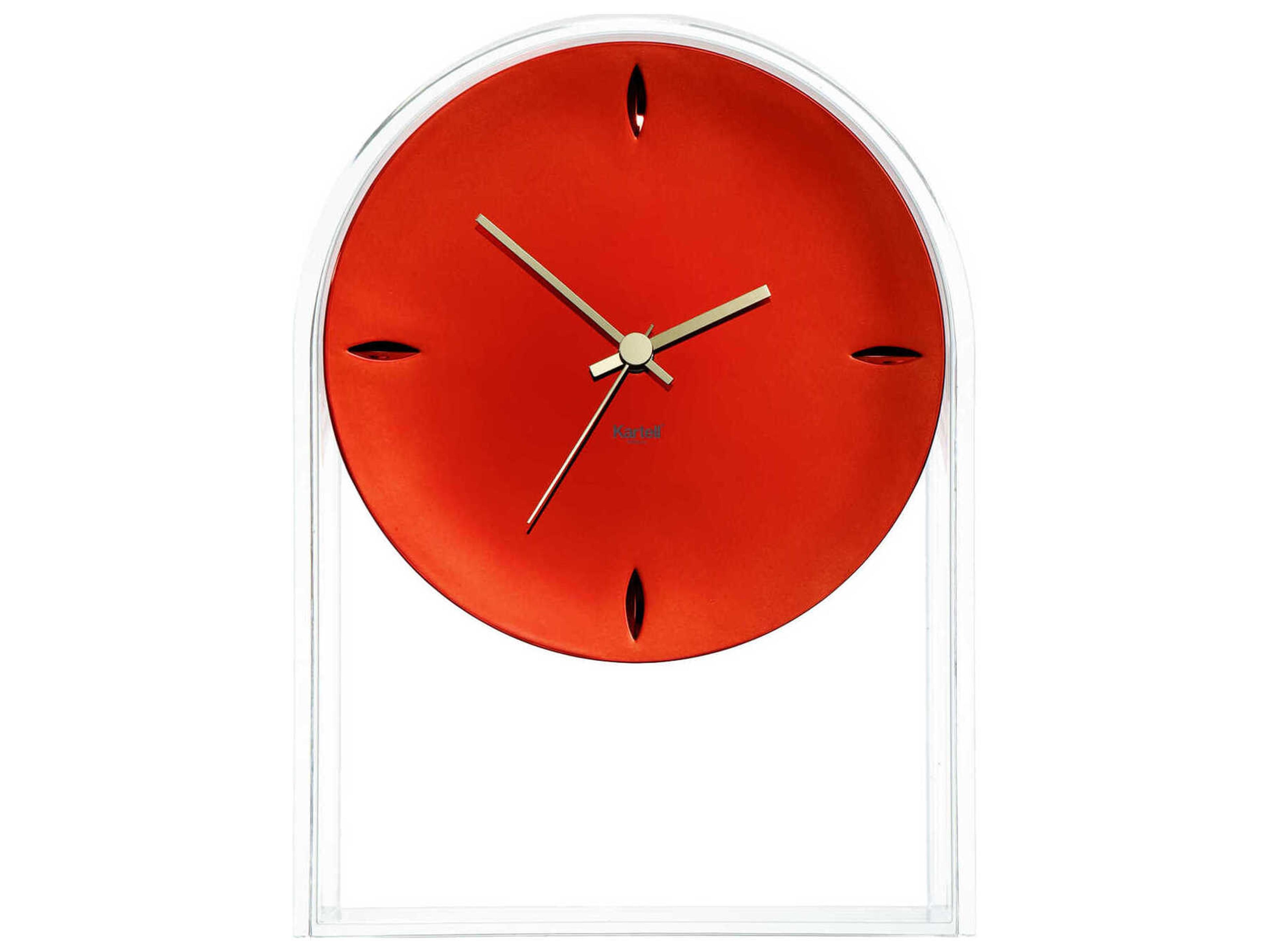 Kartell Air Du Temps Crystal & Red Clock Accessories