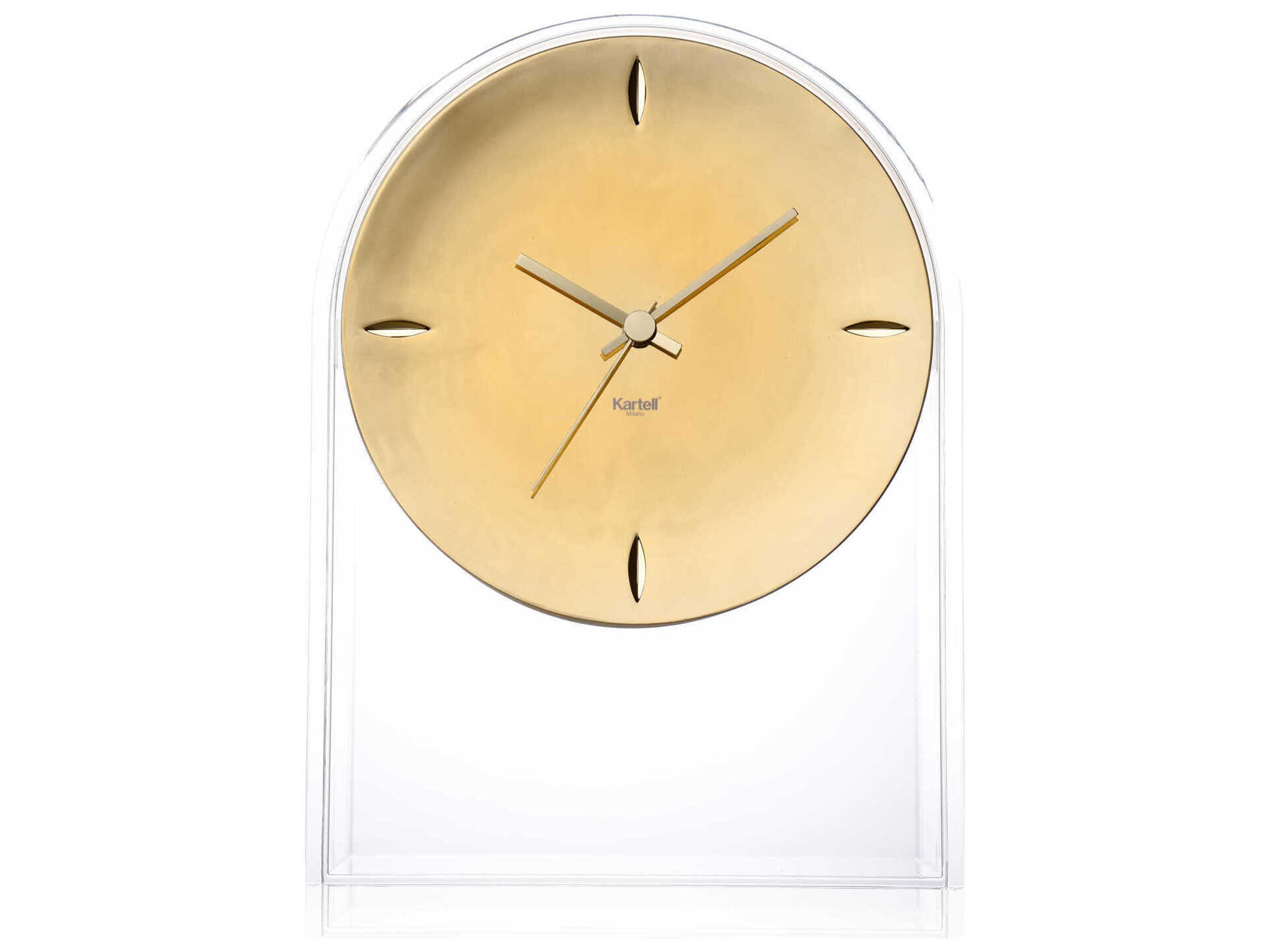 Kartell Air Du Temps Crystal & Gold Clock Accessories