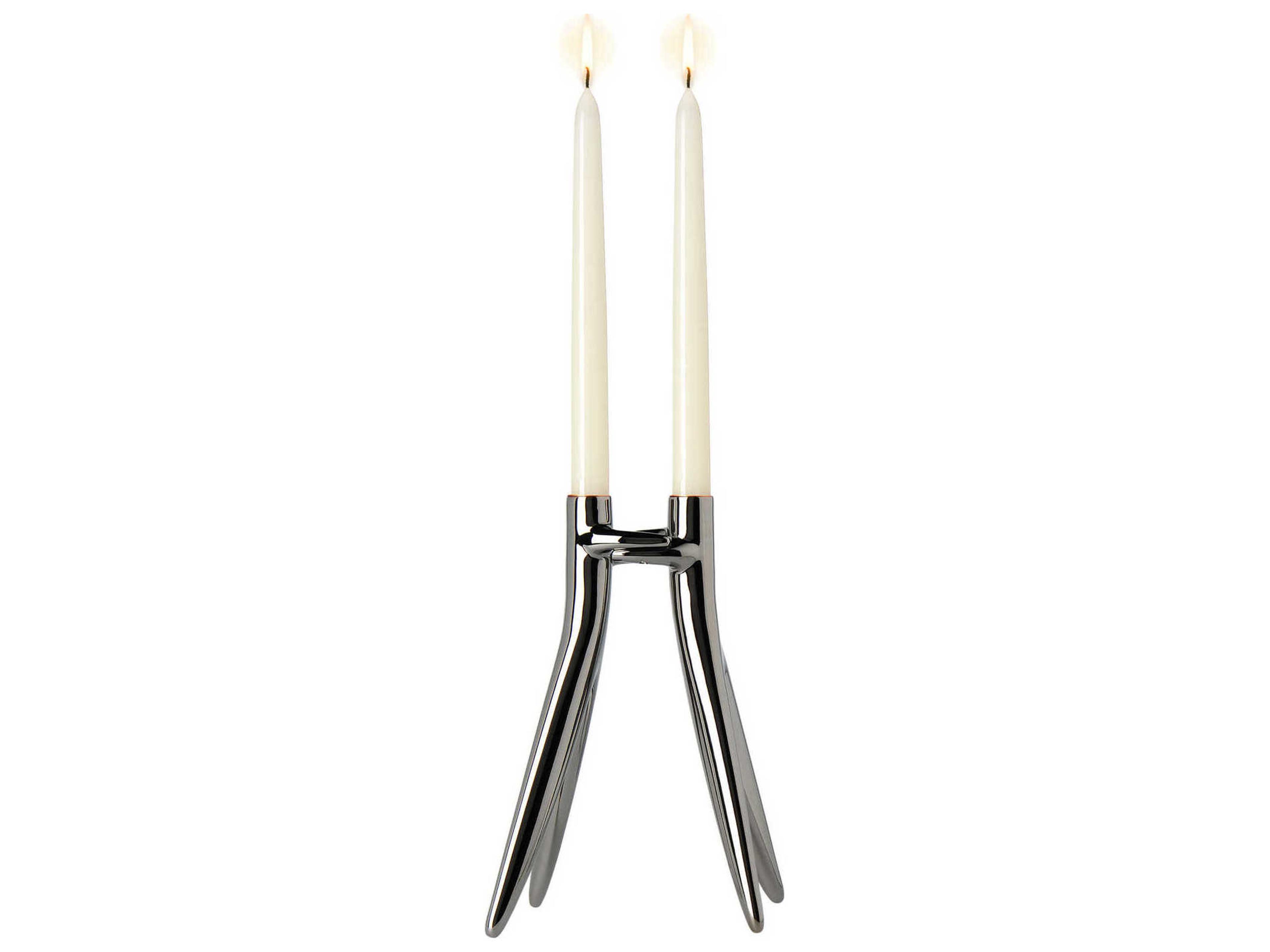 Kartell Abbracciaio Gun Metal Candle Holder