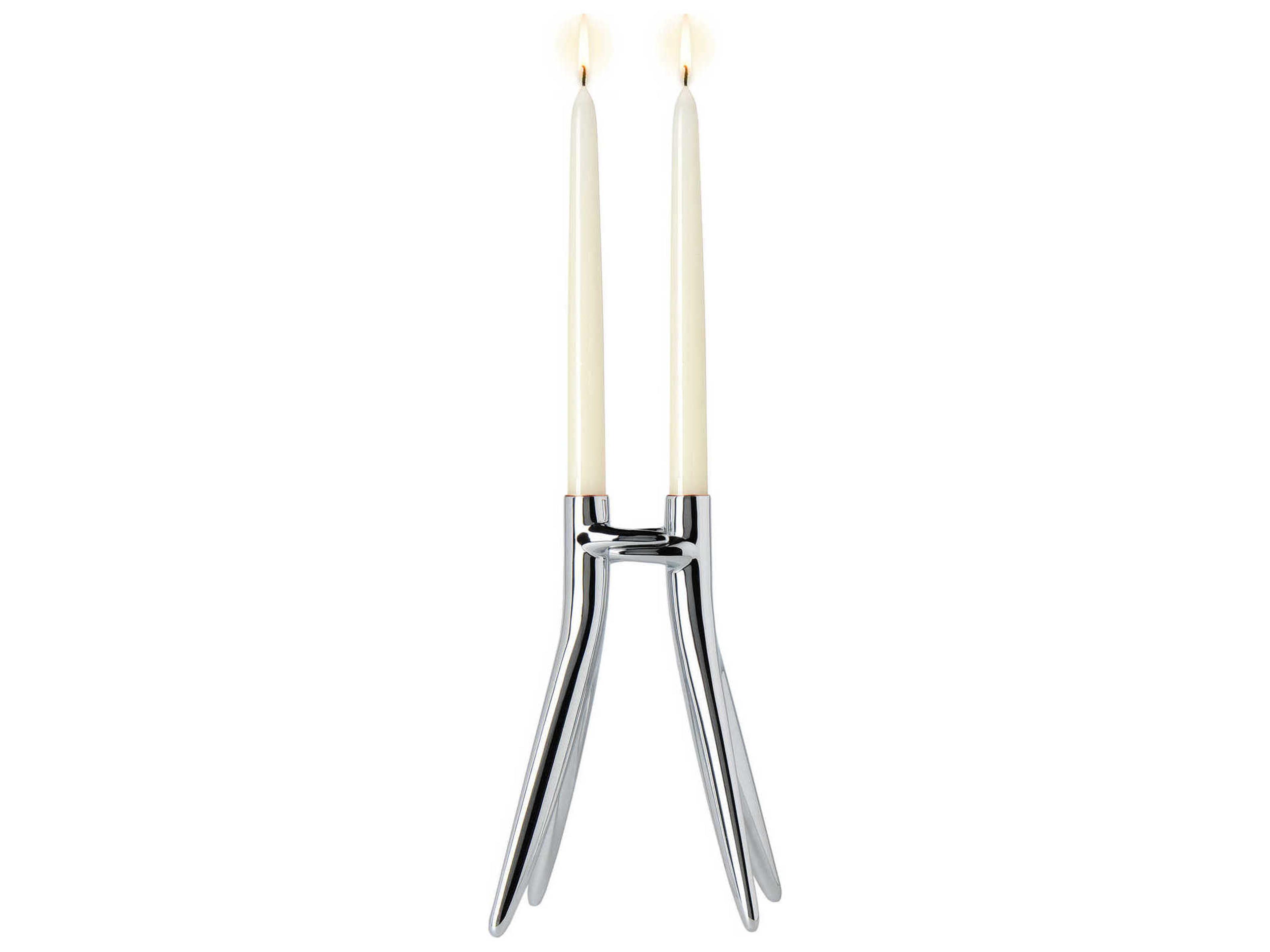 Kartell Abbracciaio Chrome Candle Holder