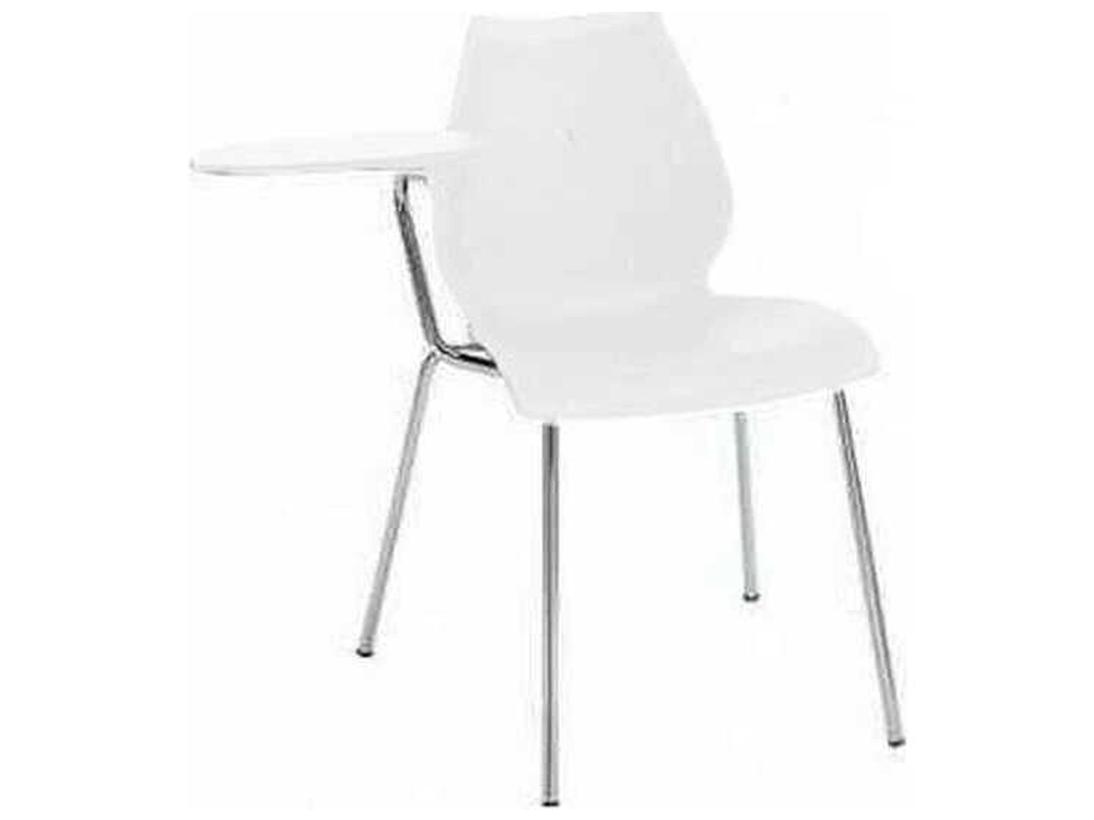 Kartell Maui Left Tablet Armchair in Zinc White  (Sold in 2)