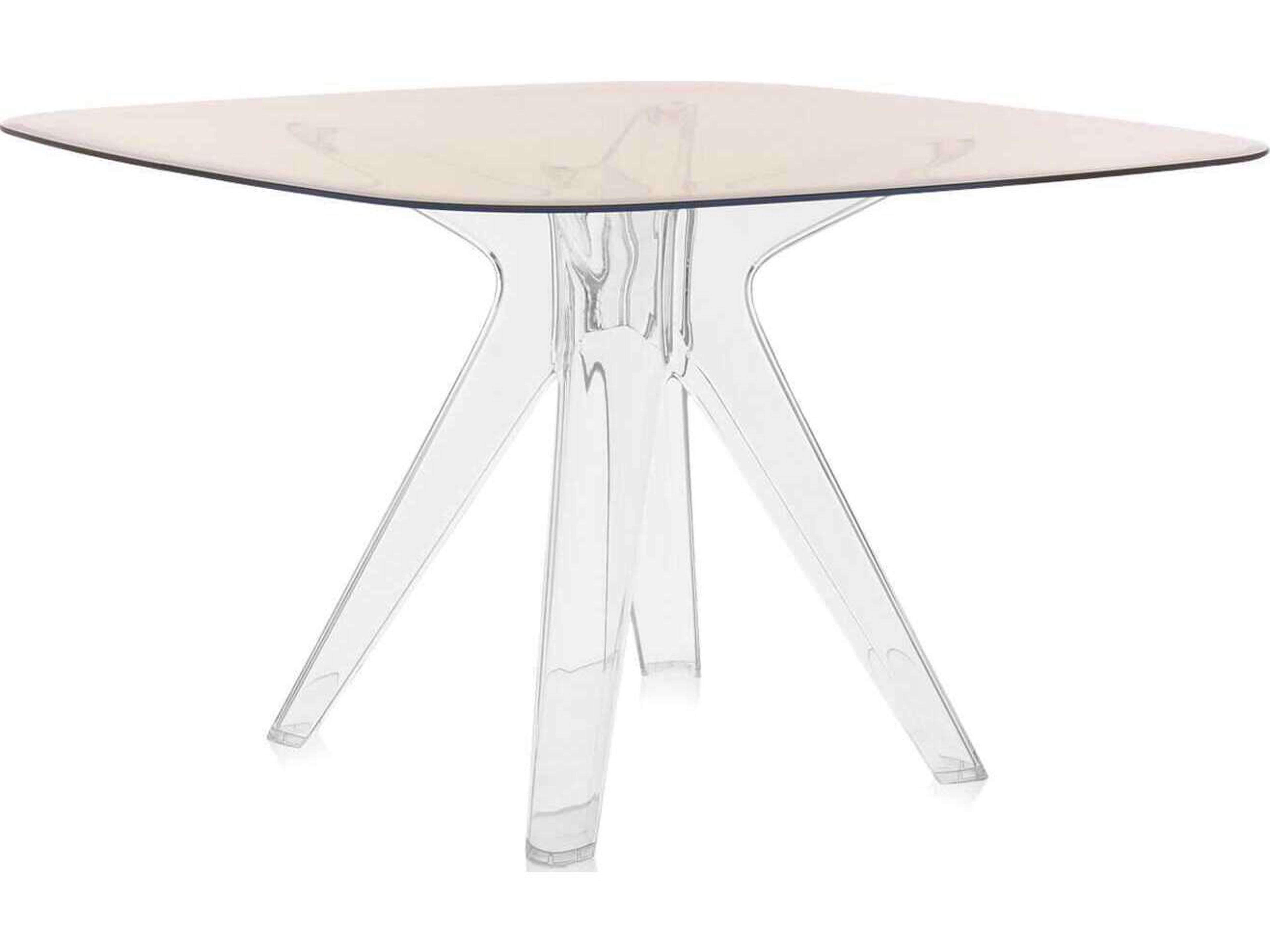 Kartell Sir Gio Square Plastic Bronze Transparent Dining Table