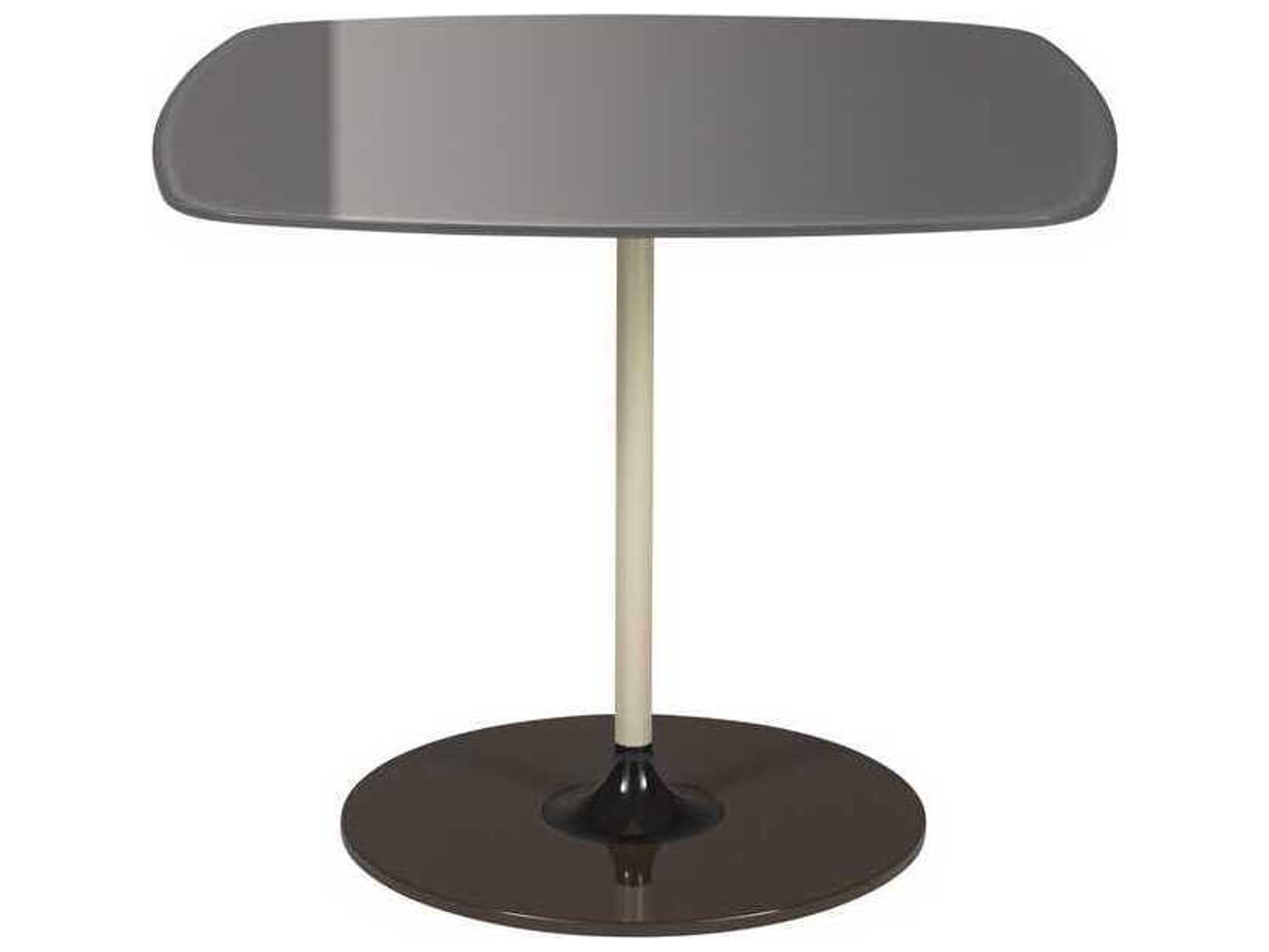 Kartell Thierry Square Glass Gray End Table