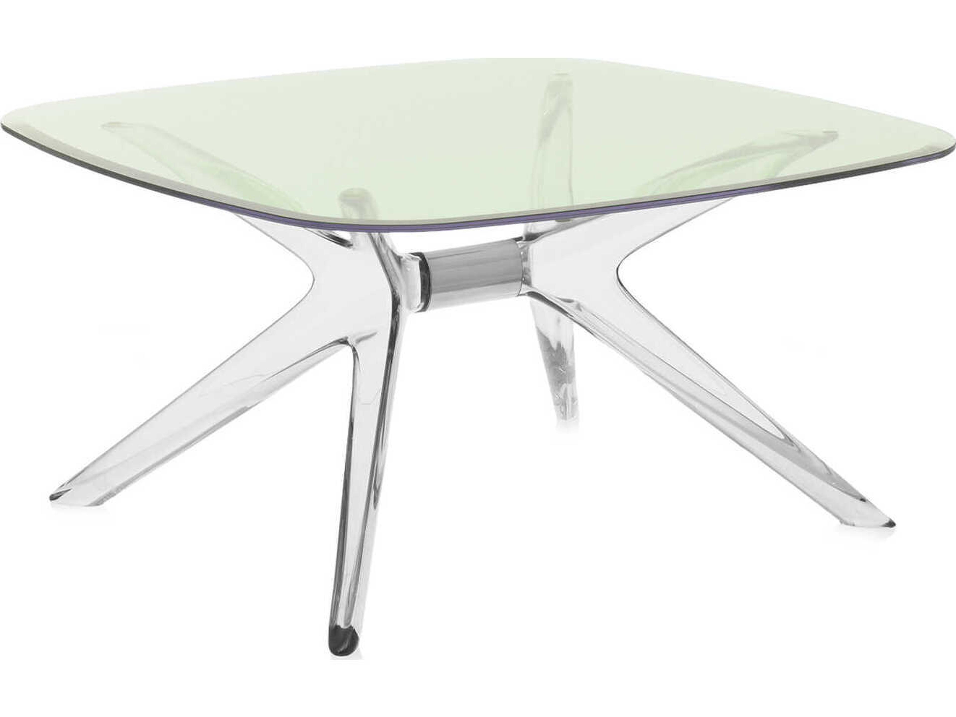 Kartell Blast Square Green Crystal Chrome Coffee Table