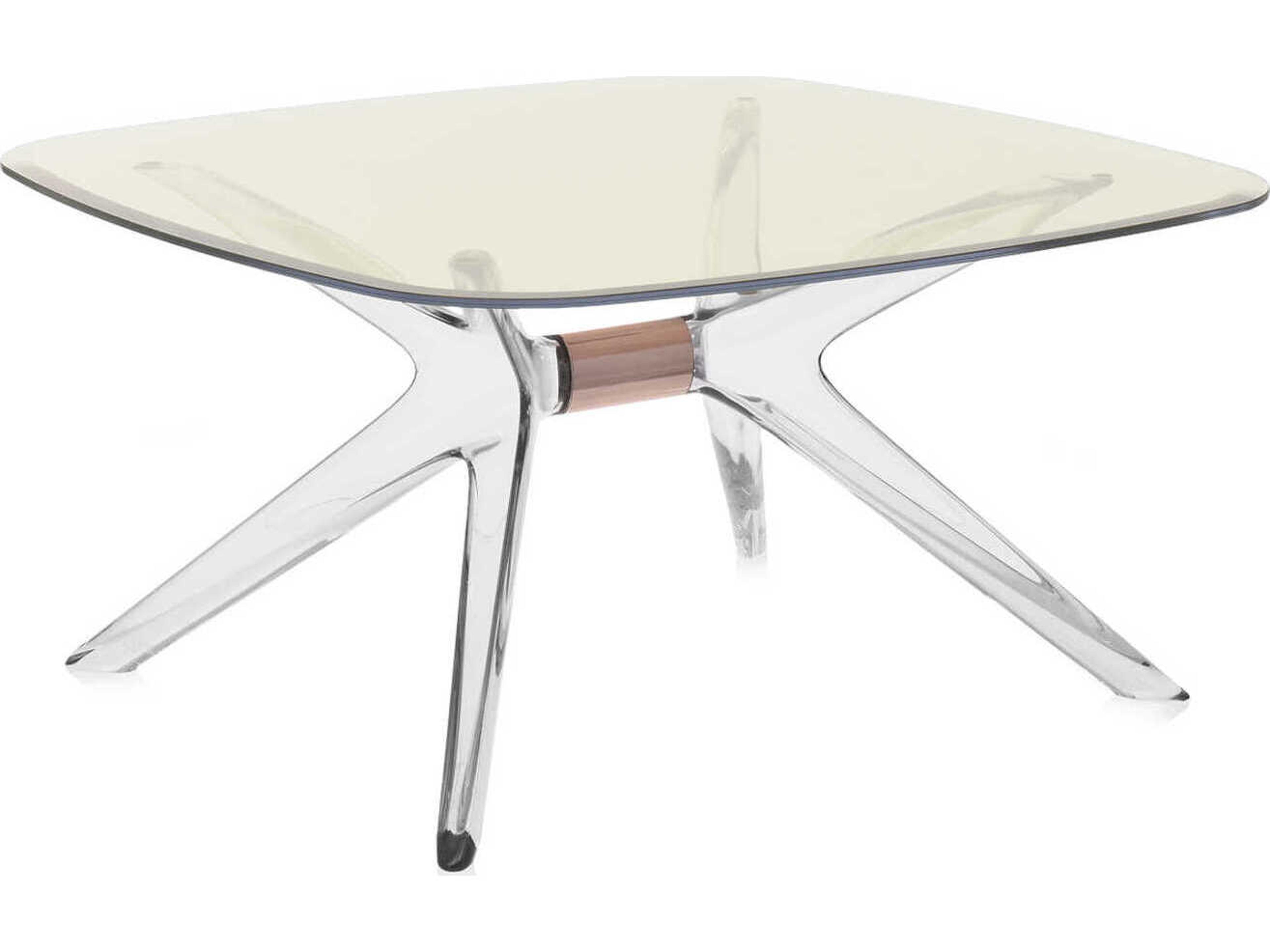 Kartell Blast Square Yellow Crystal Bronze Coffee Table