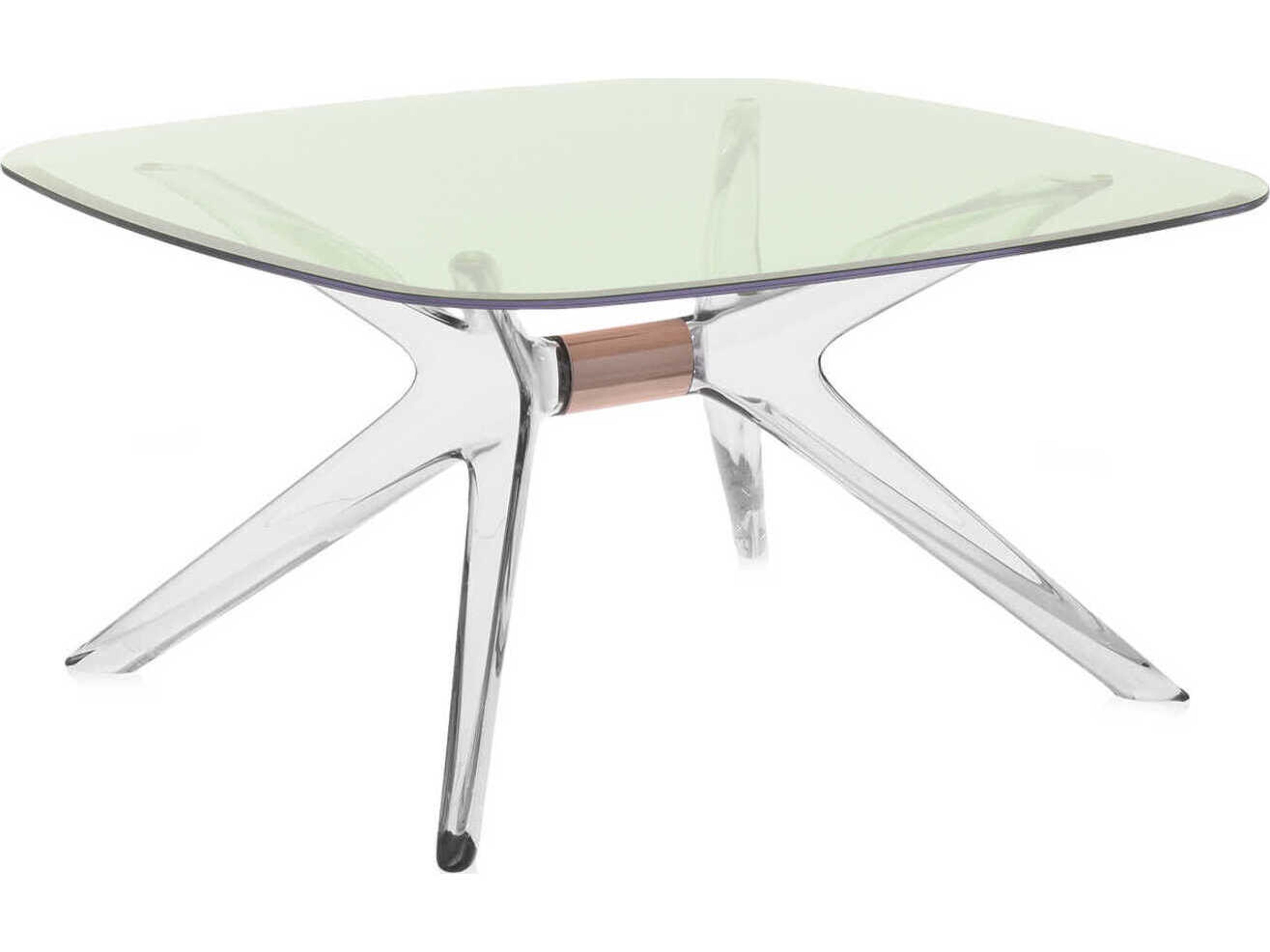 Kartell Blast Square Green Crystal Bronze Coffee Table