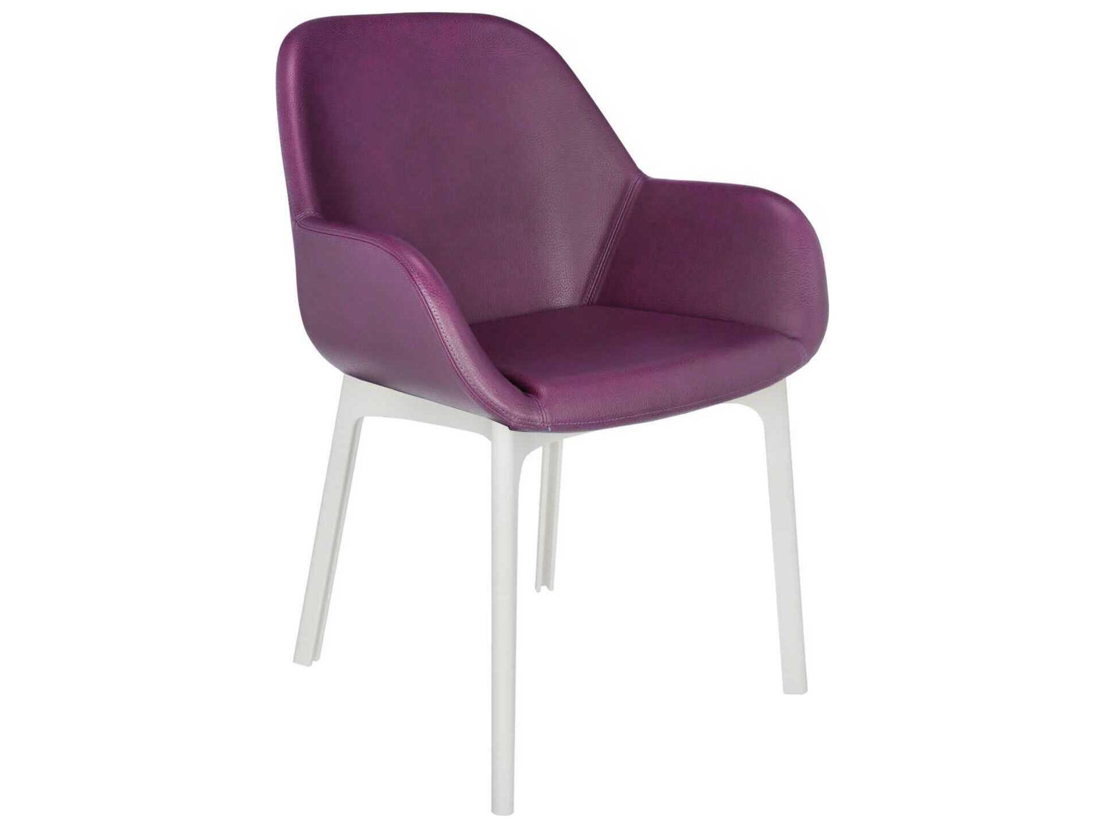 Kartell Clap Purple Arm Dining Chair