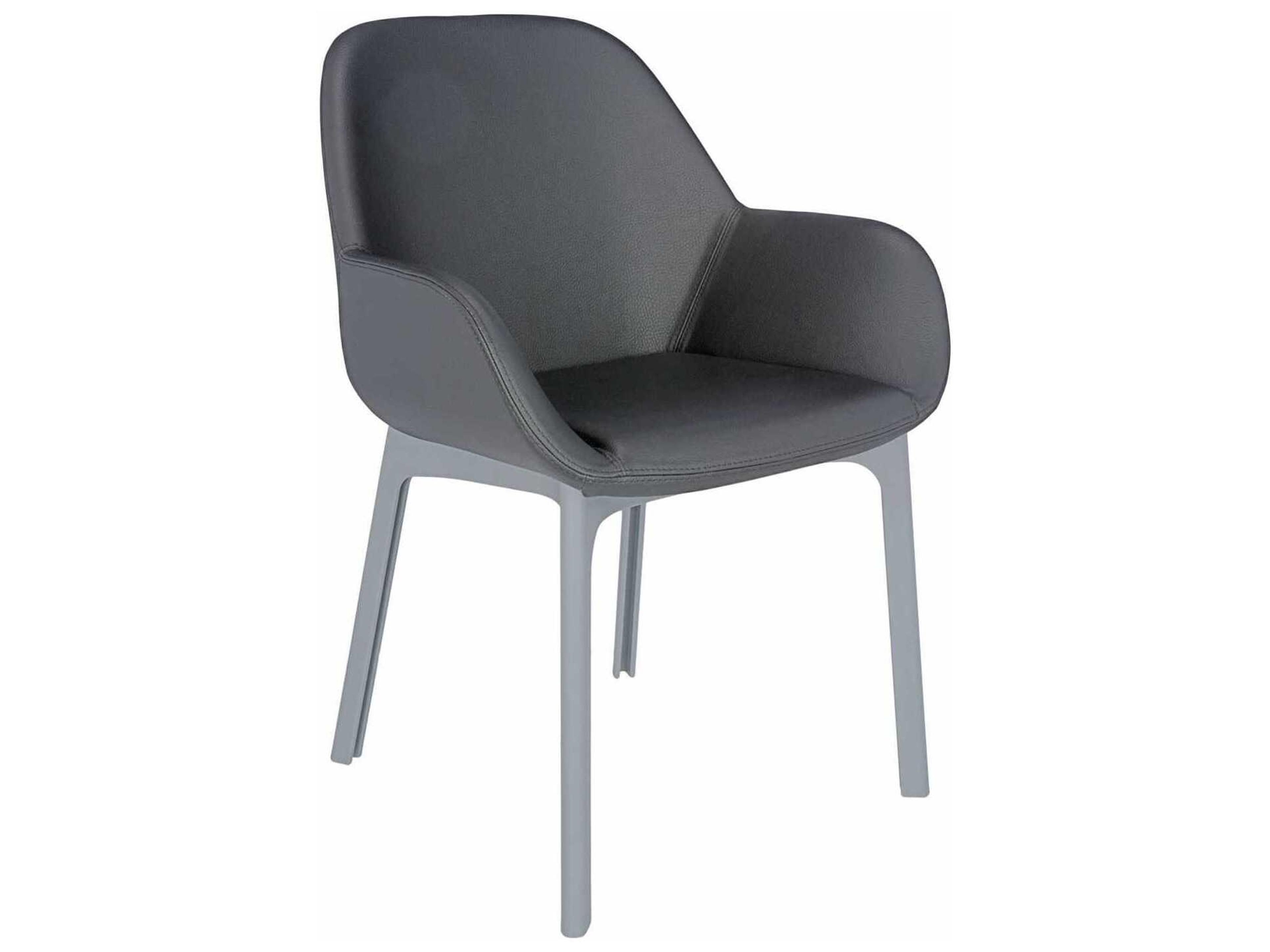 Kartell Clap Gray Arm Dining Chair