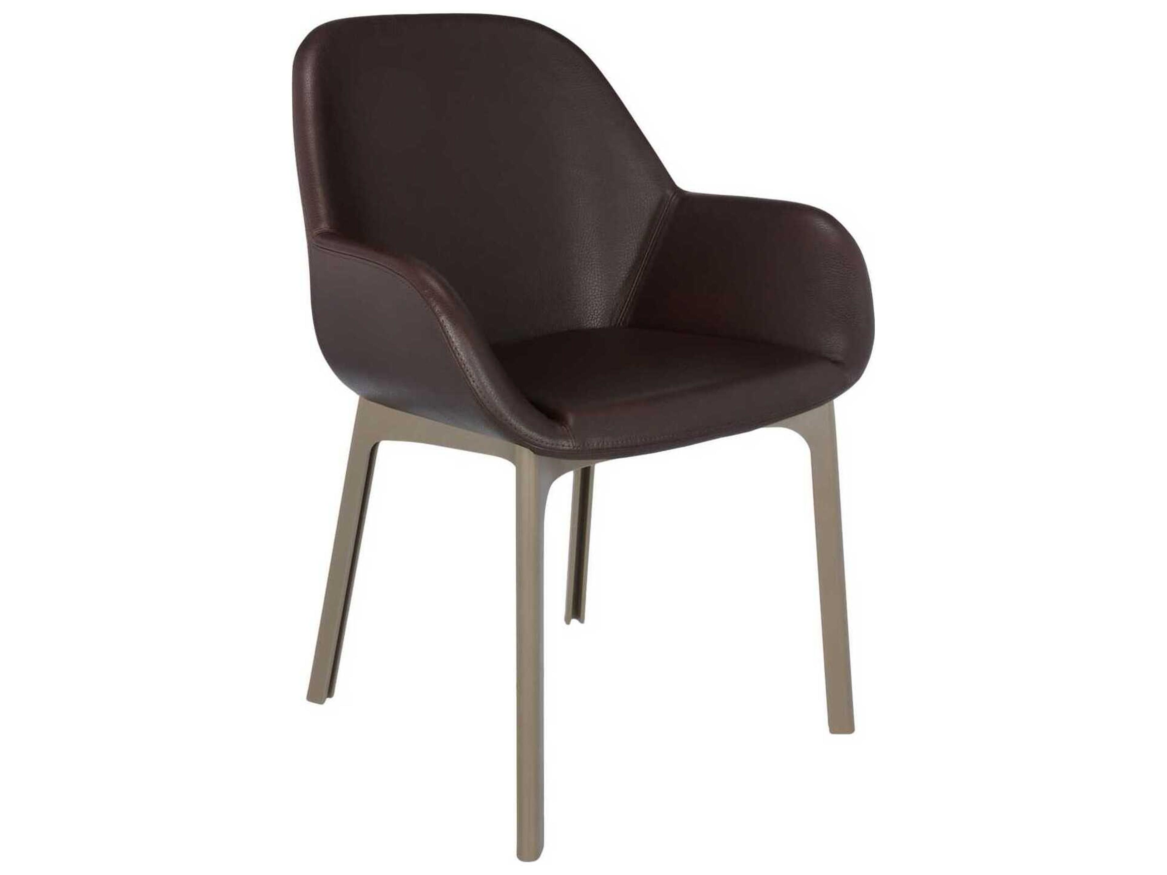 Kartell Clap Brown Arm Dining Chair