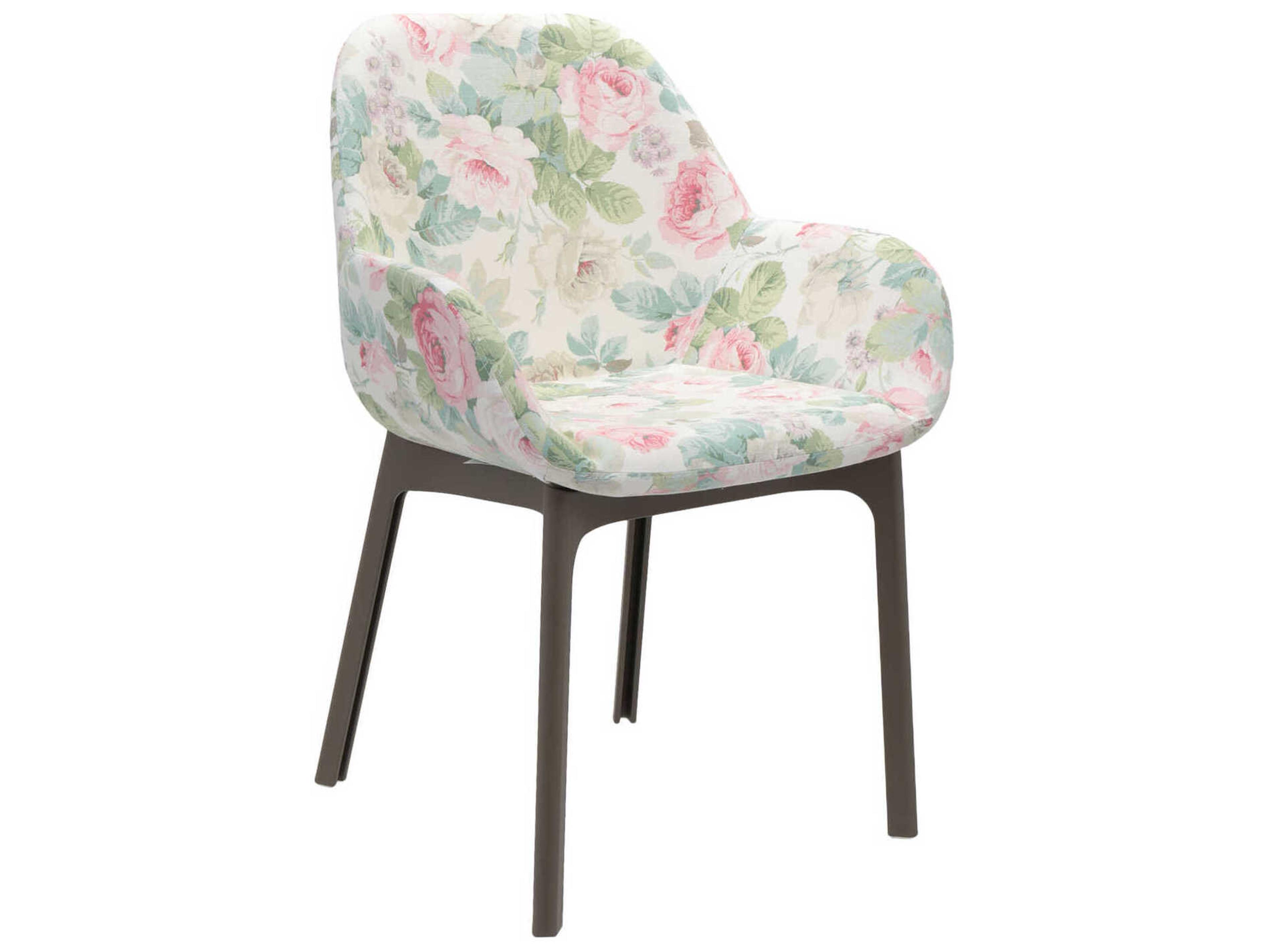 Kartell Clap Green Upholstered Arm Dining Chair