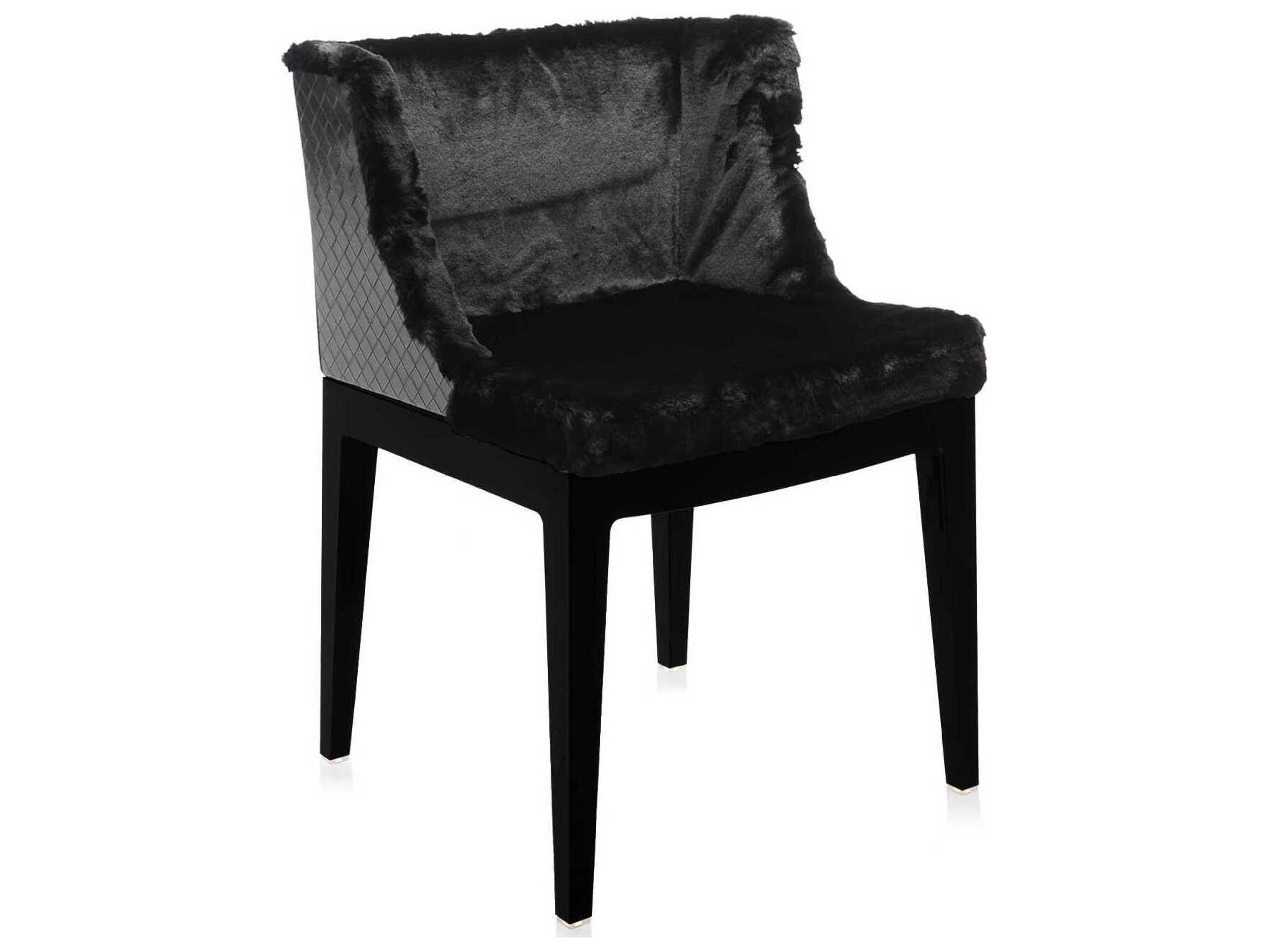 Kartell Mademoiselle Kravitz Black Upholstered Arm Dining Chair