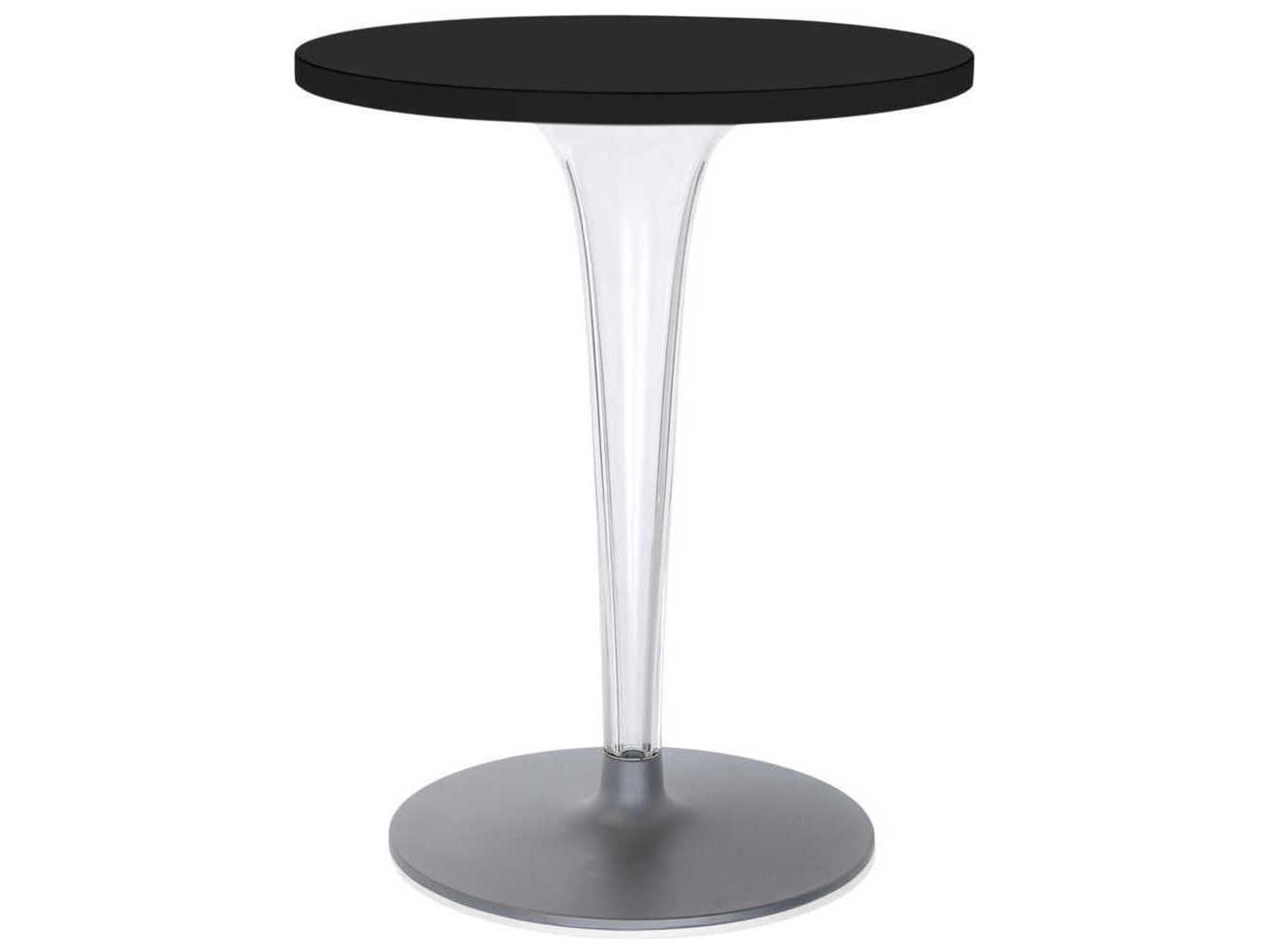 Kartell Toptop Round Plastic Black Dining Table