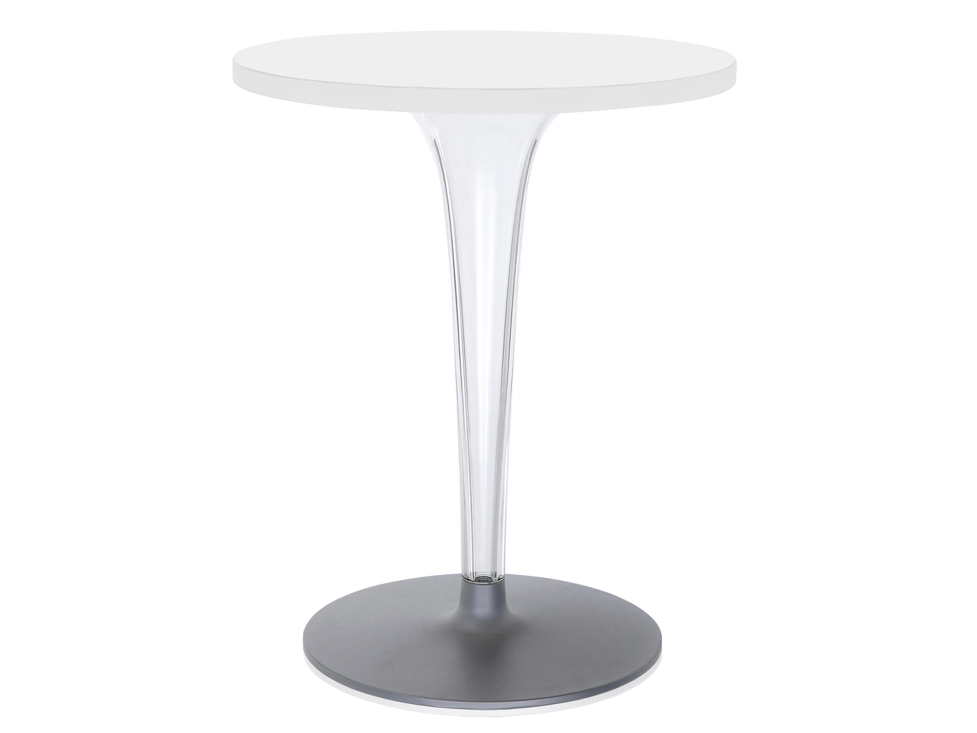 Kartell Toptop Round Plastic White Top Dining Table
