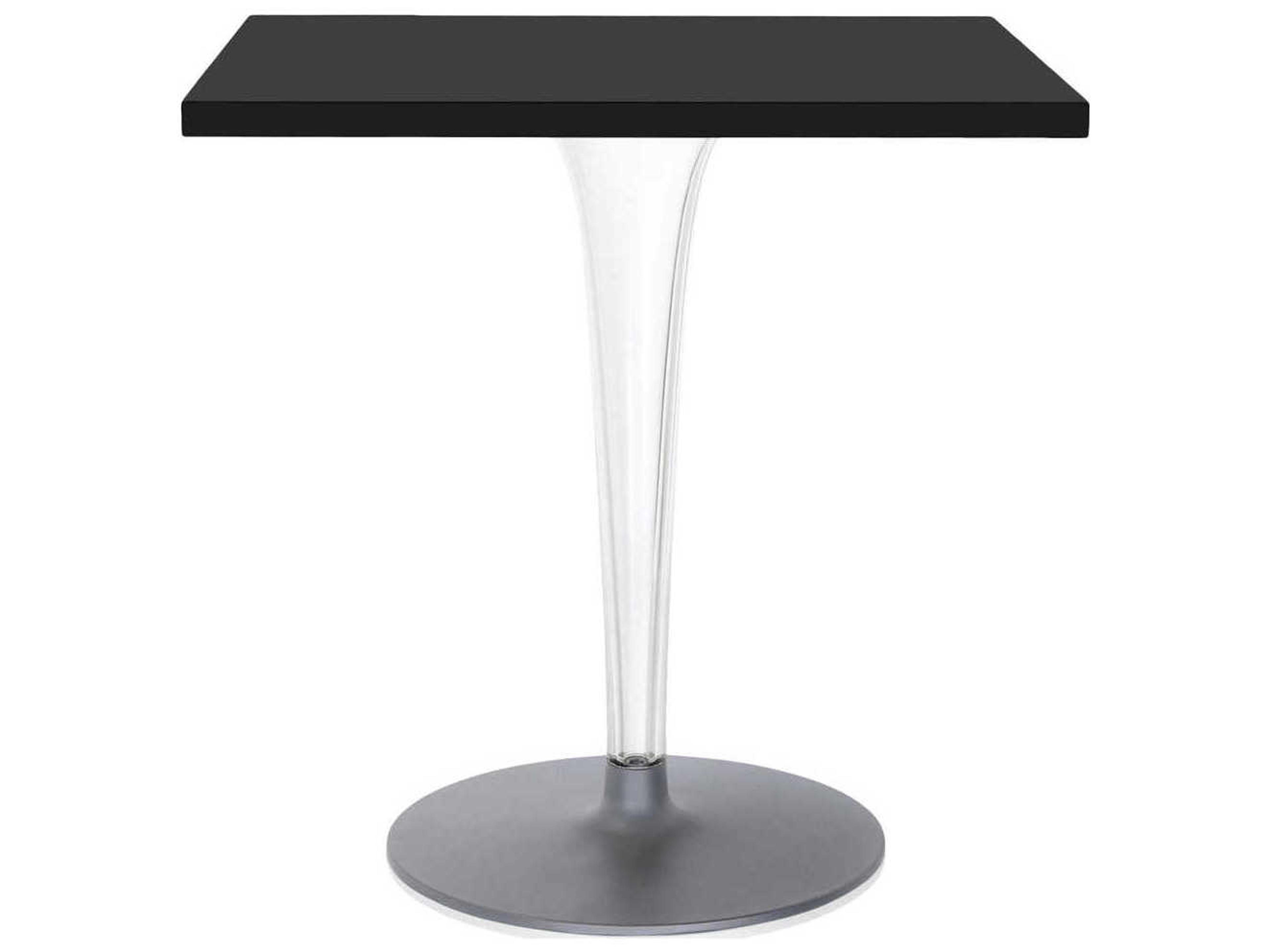 Kartell Toptop Square Plastic Black Top Dining Table