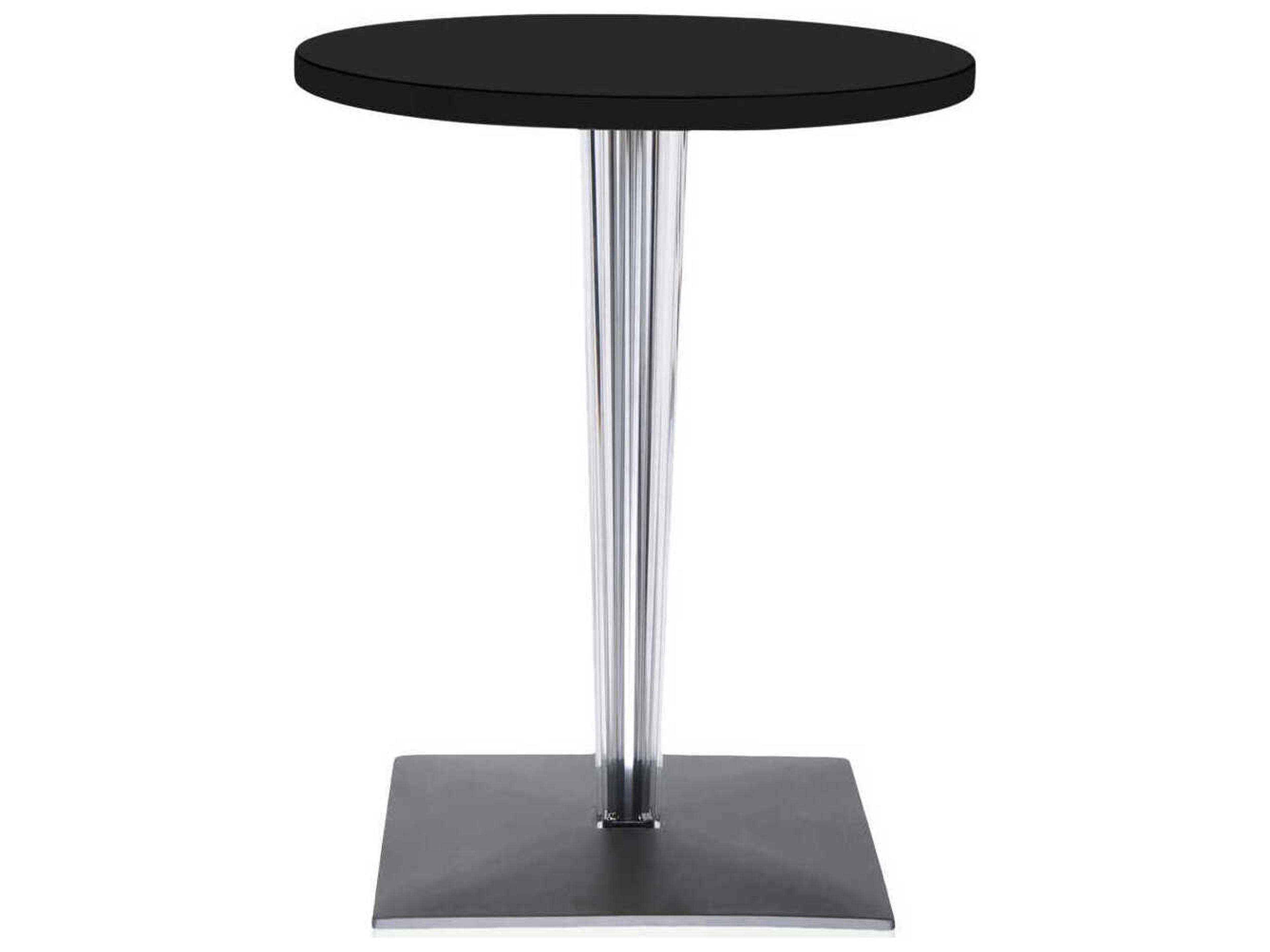 Kartell Toptop Round Plastic Black Top Dining Table
