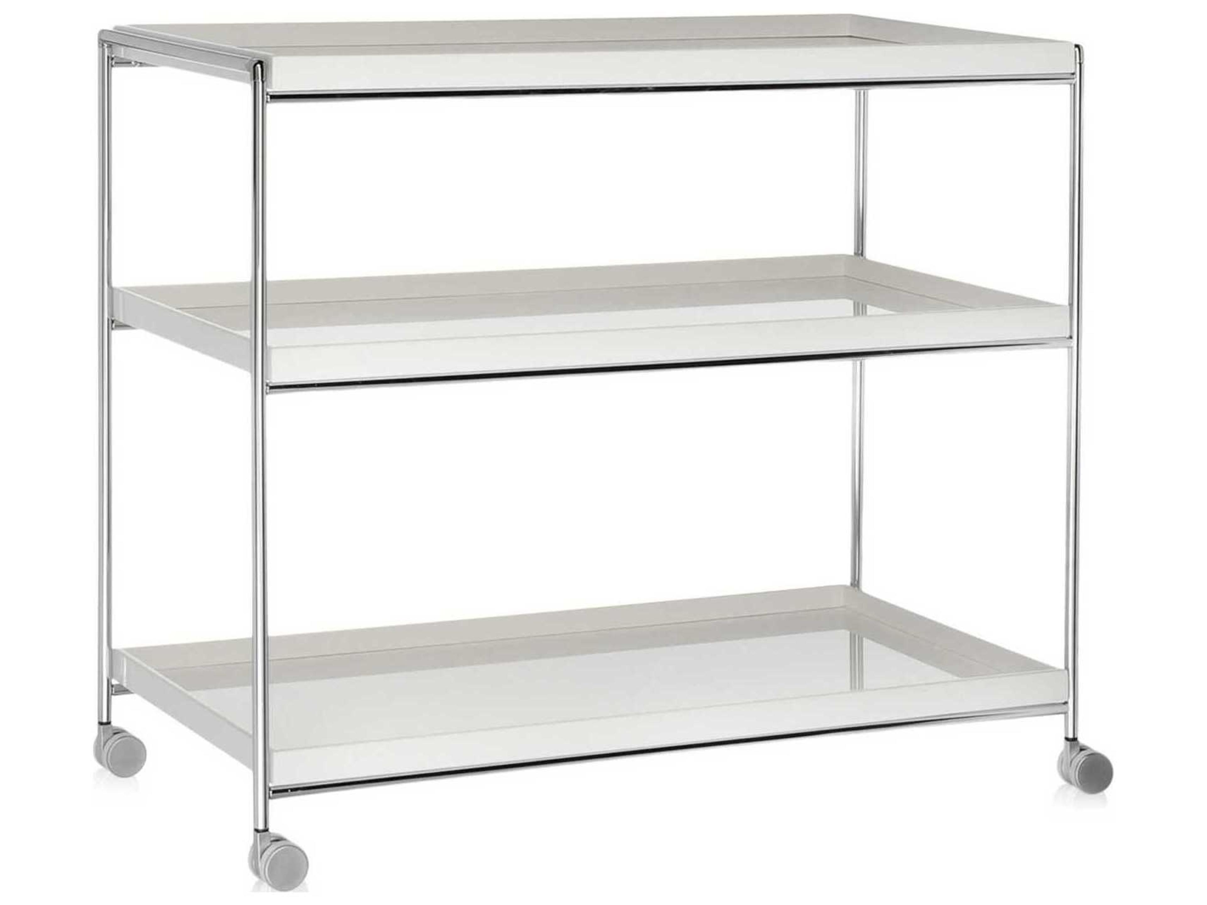 Kartell Trays White Bar Cart