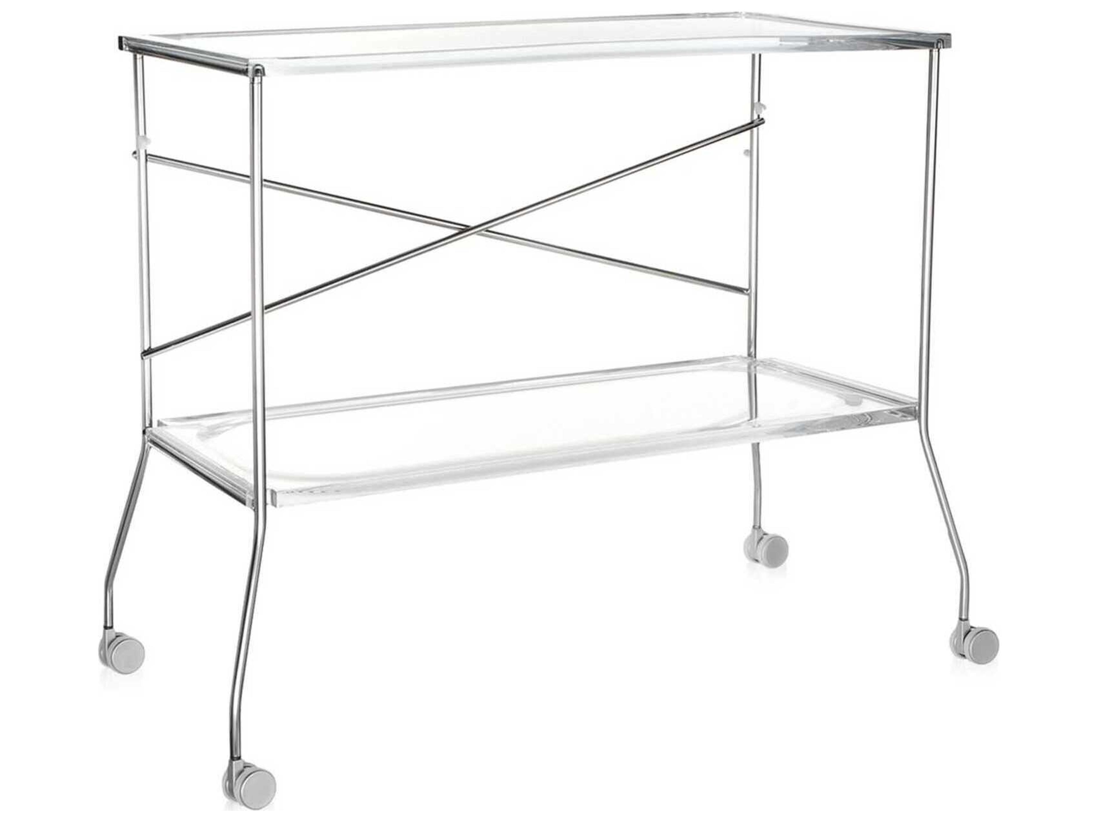 Kartell Flip Clear Crystal Bar Cart