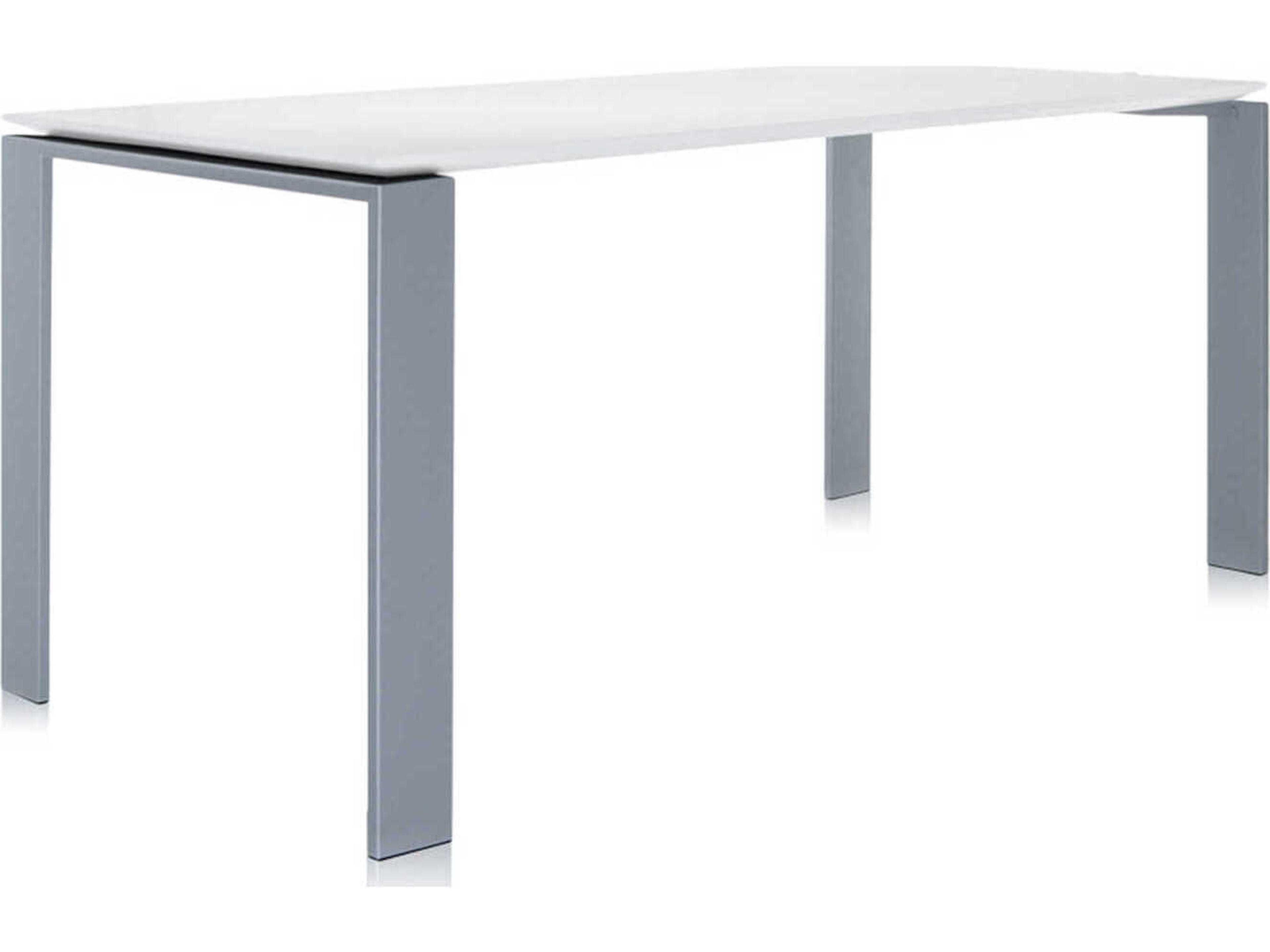 Kartell Four White Aluminum Computer Desk