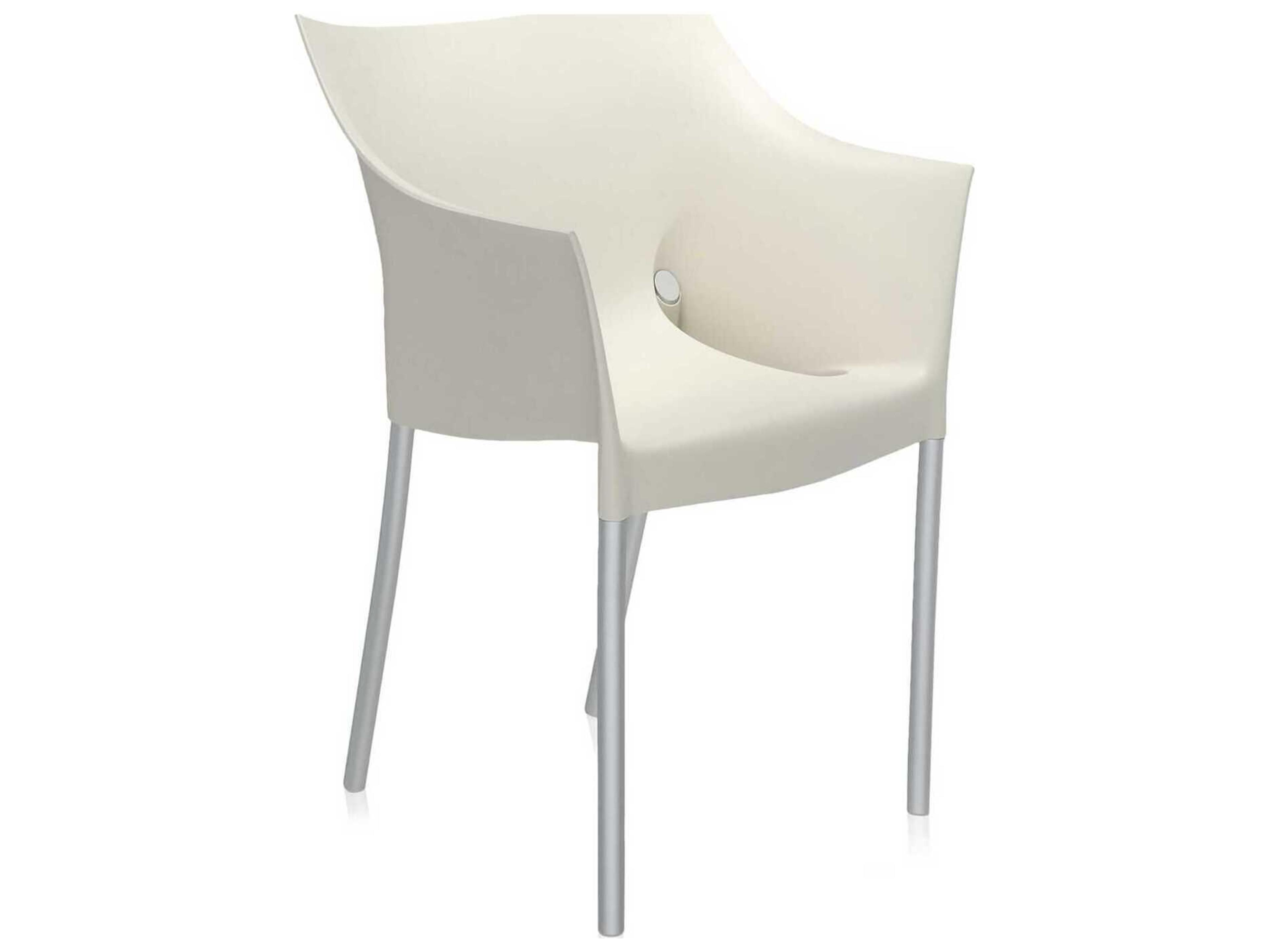Kartell Dr No White Arm Dining Chair  (Sold in 2)