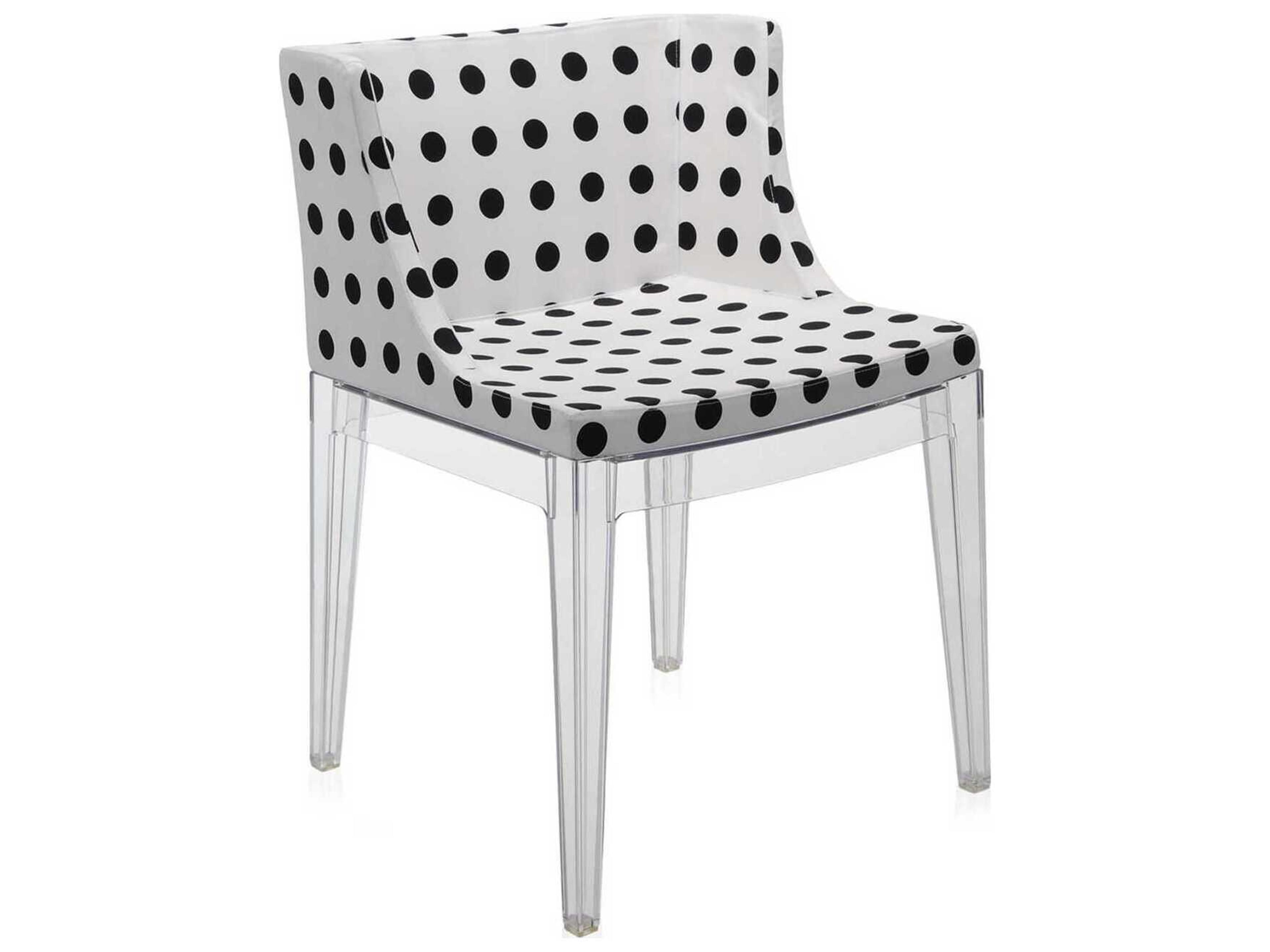 Kartell Mademoiselle Black Upholstered Side Dining Chair