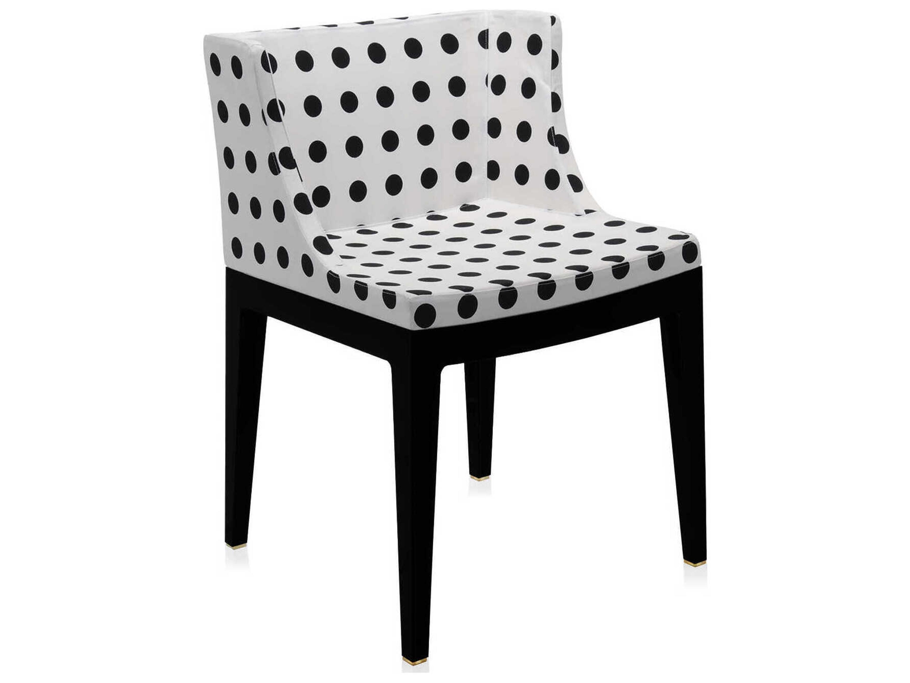 Kartell Mademoiselle Black Upholstered Side Dining Chair
