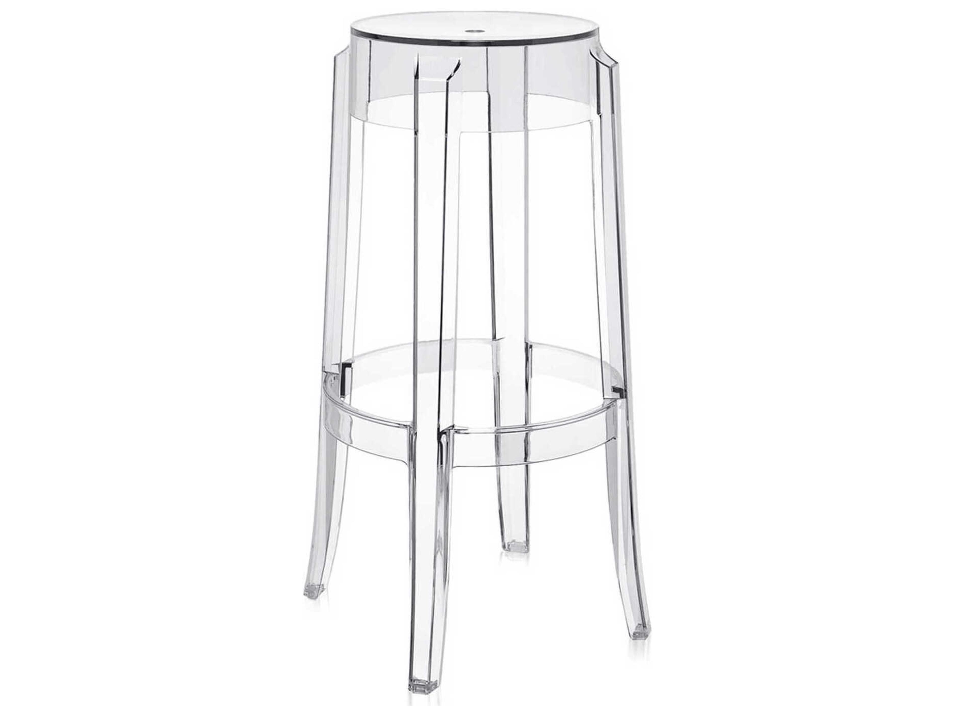 Kartell Charles Ghost Crystal Bar Stool  (Sold in 2)