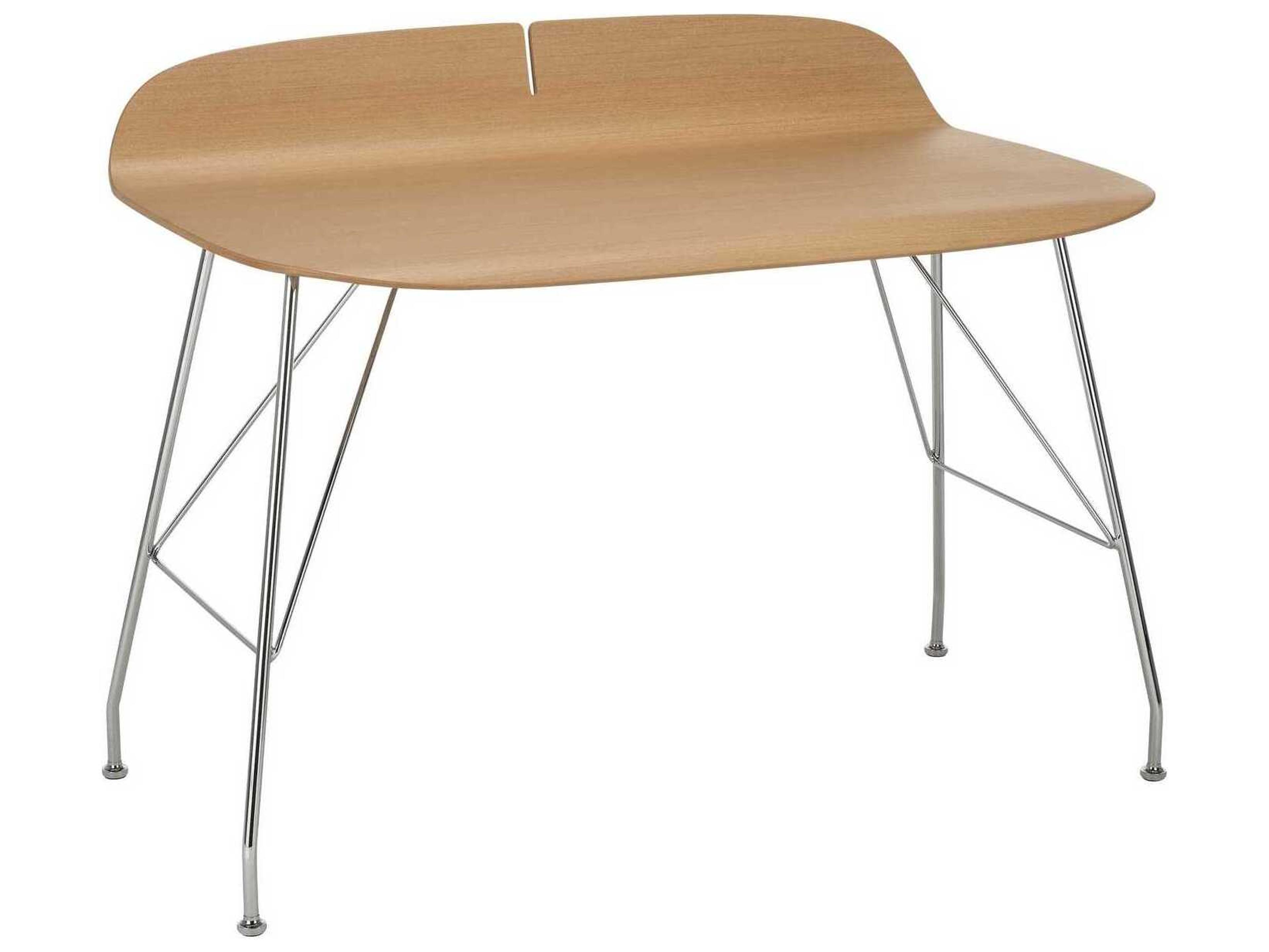 Kartell Earl Of Wood Light Chrome Brown Computer Desk