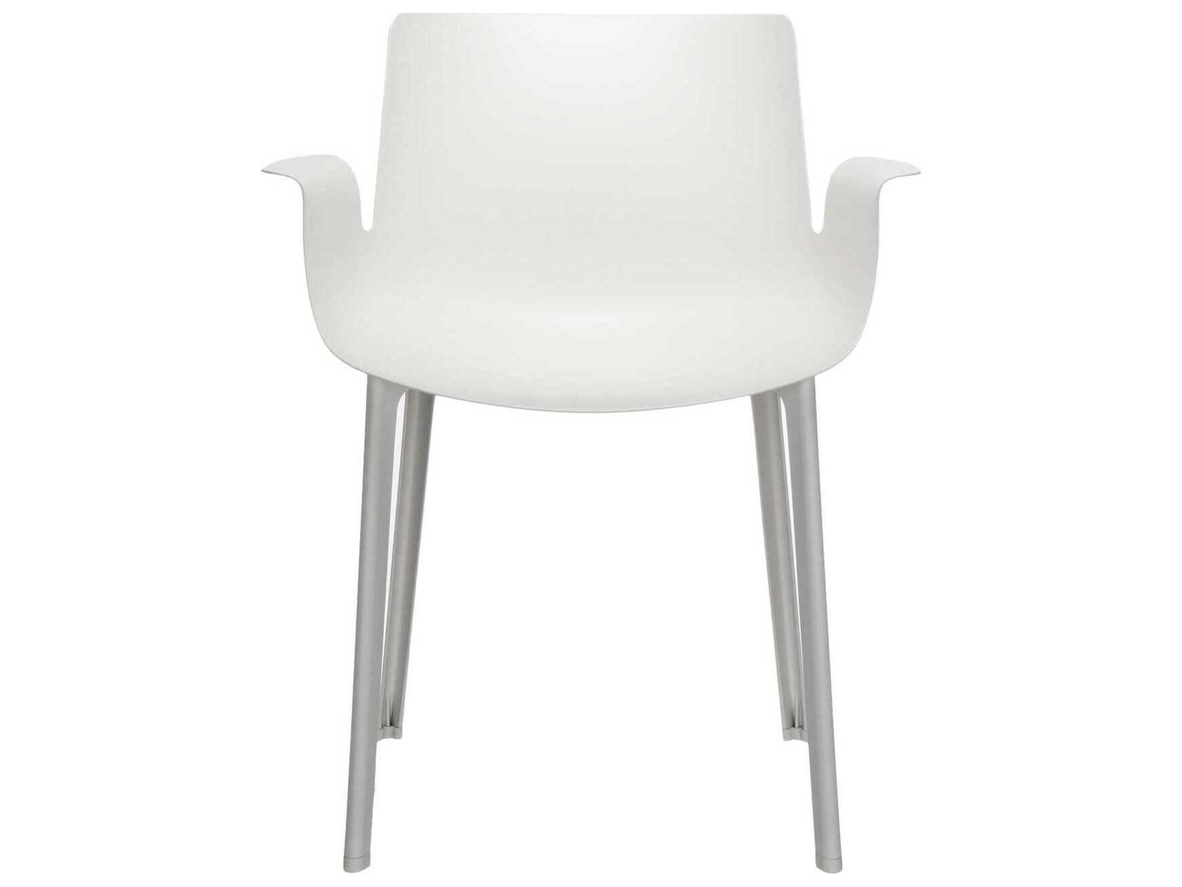 Kartell Piuma White Arm Dining Chair
