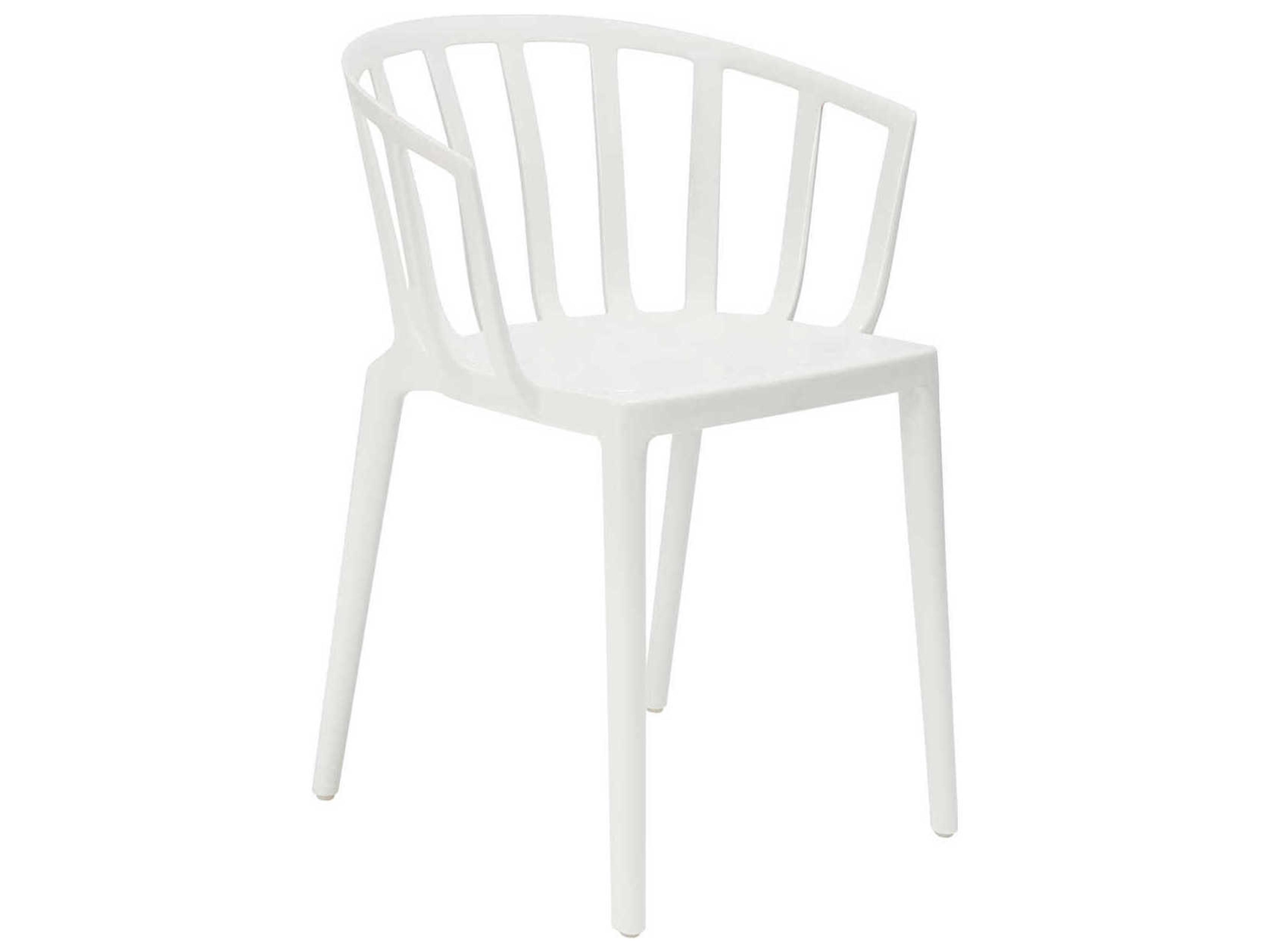 Kartell Venice White Arm Dining Chair  (Sold in 2)