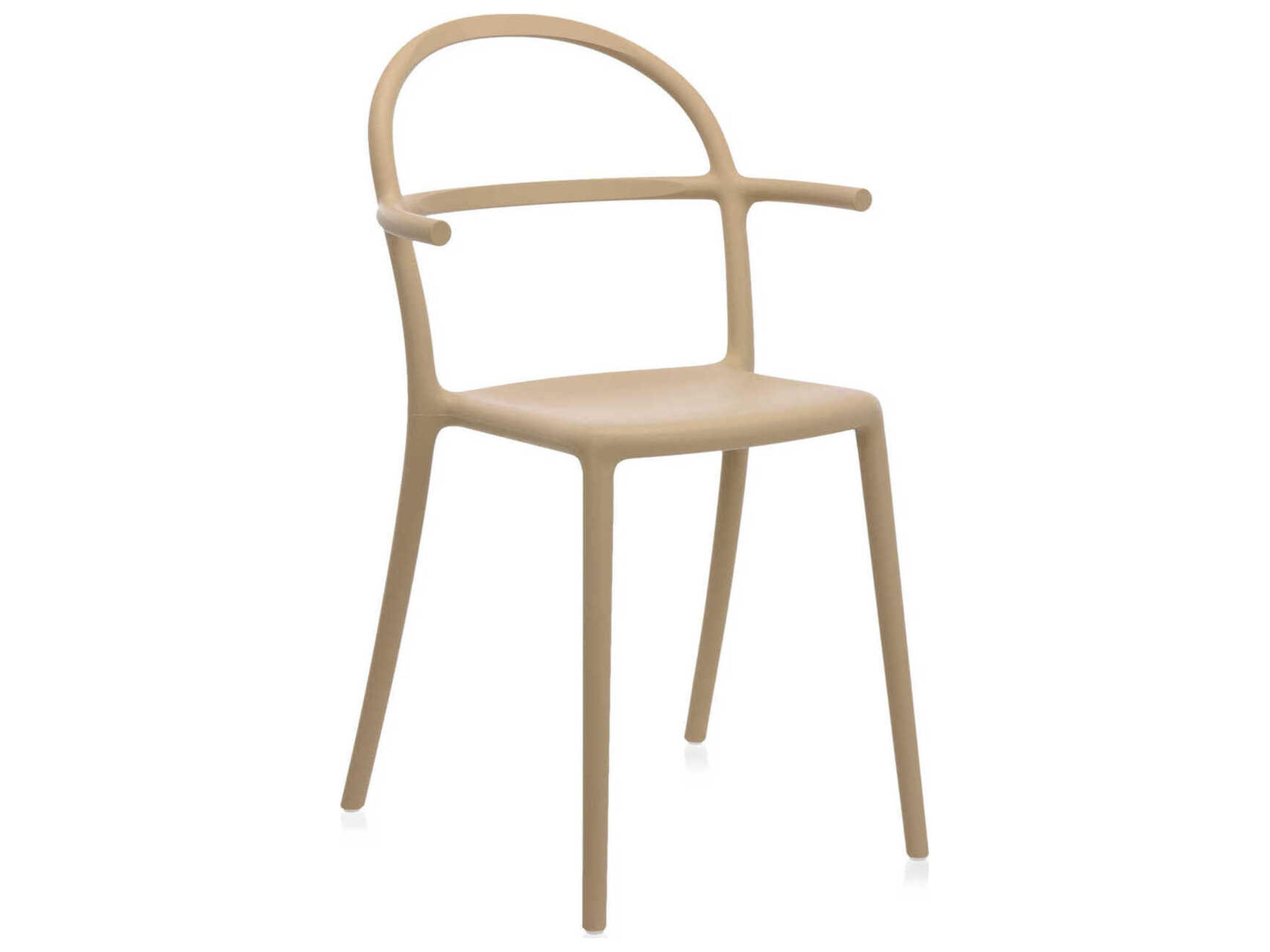 Kartell Generic C Gray Arm Dining Chair  (Sold in 2)