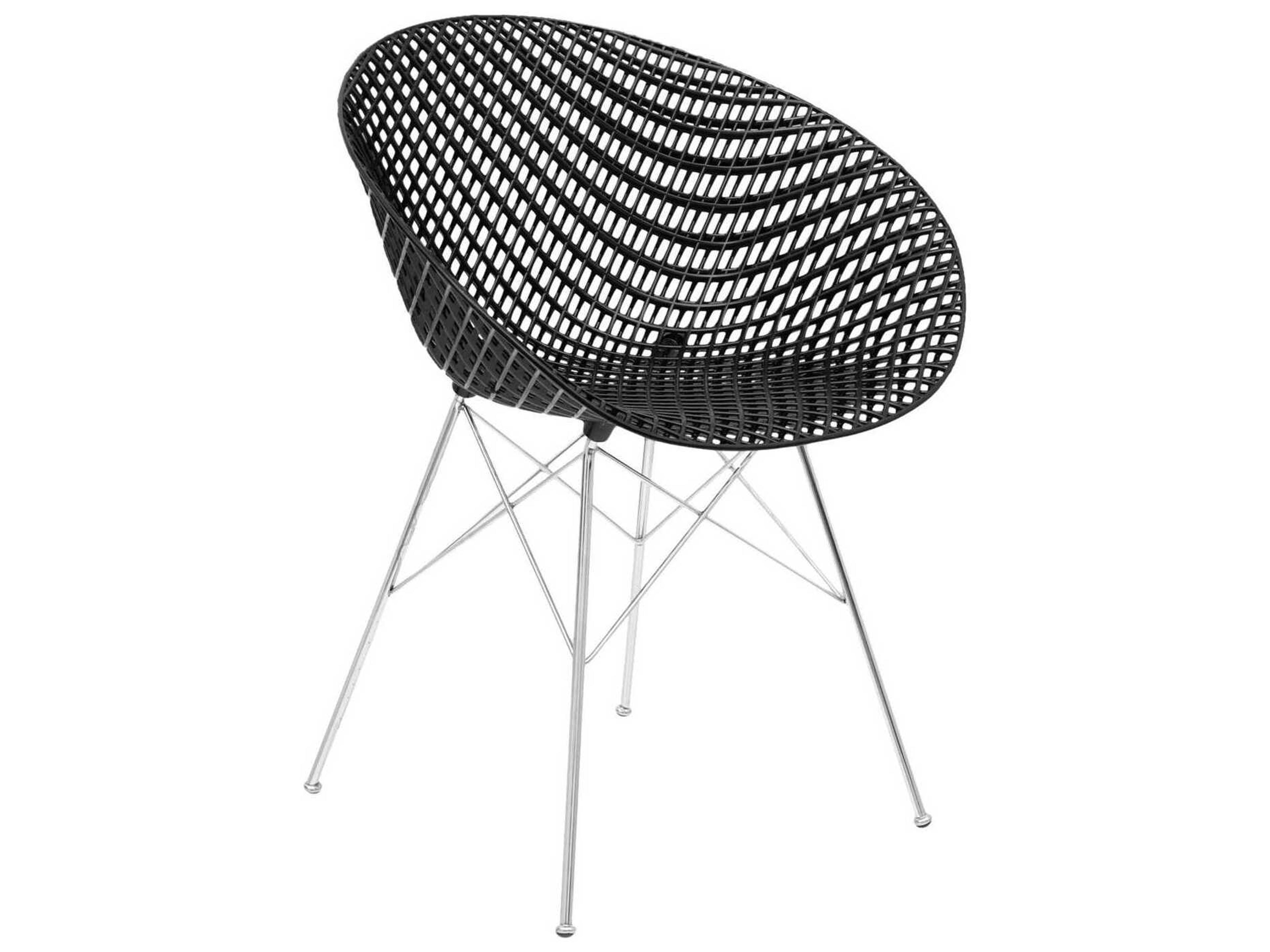 Kartell Smatrik Black Arm Dining Chair  (Sold in 2)