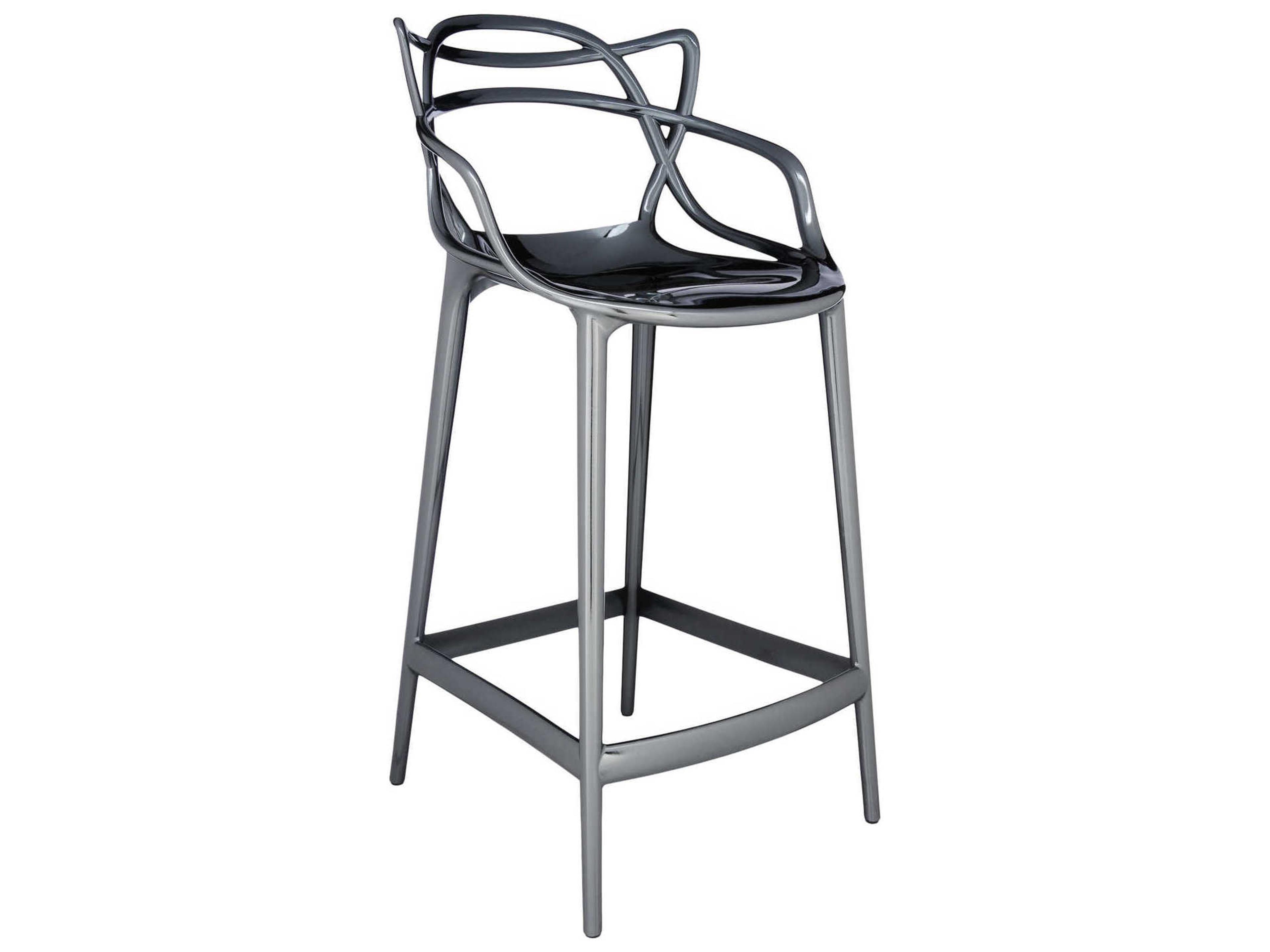 Kartell Masters Metallic Titanium Counter Stool