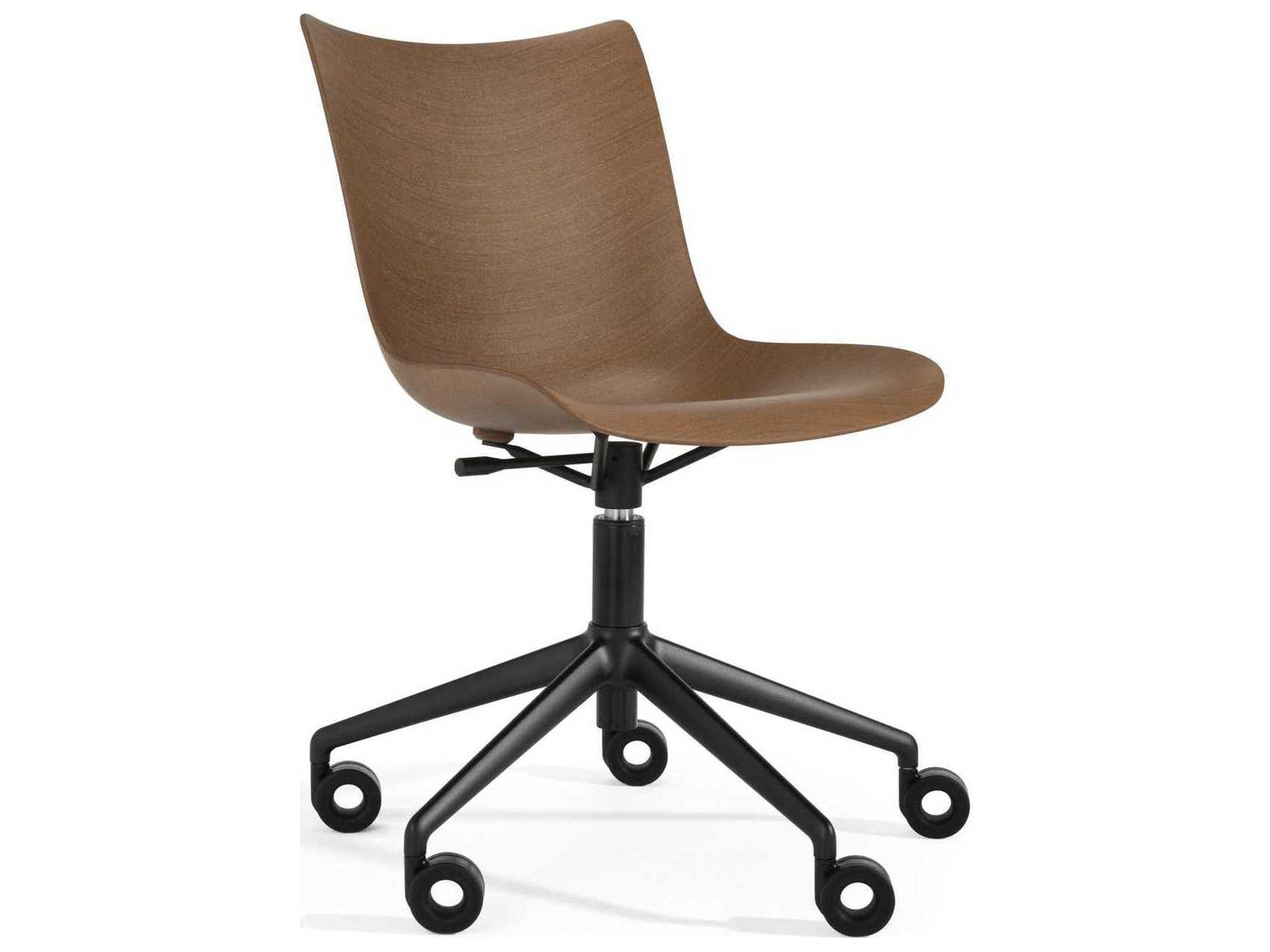 Kartell P-wood Brown Adjustable Computer Office Chair