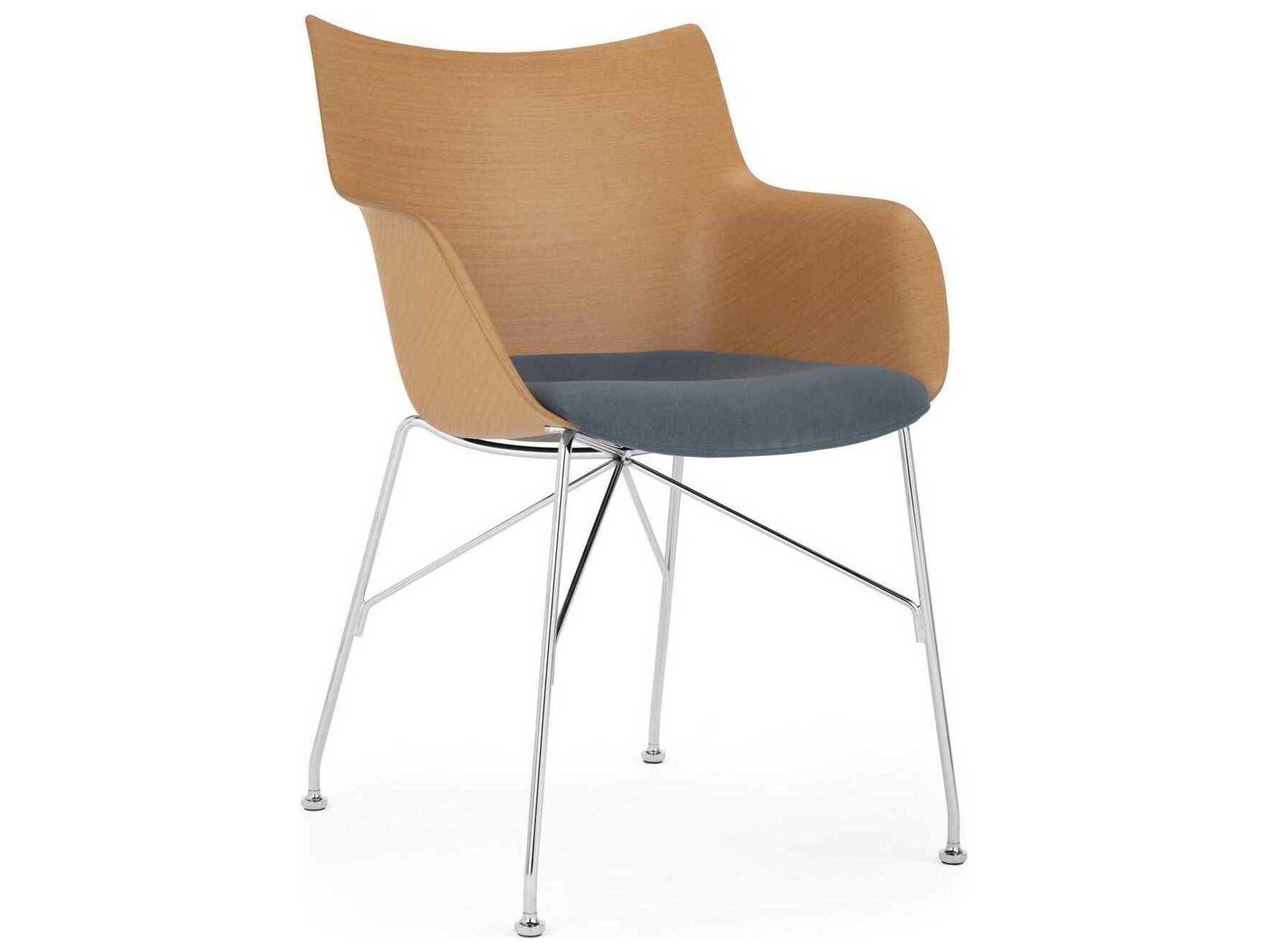 Kartell Q-wood Brown Upholstered Computer Office Chair