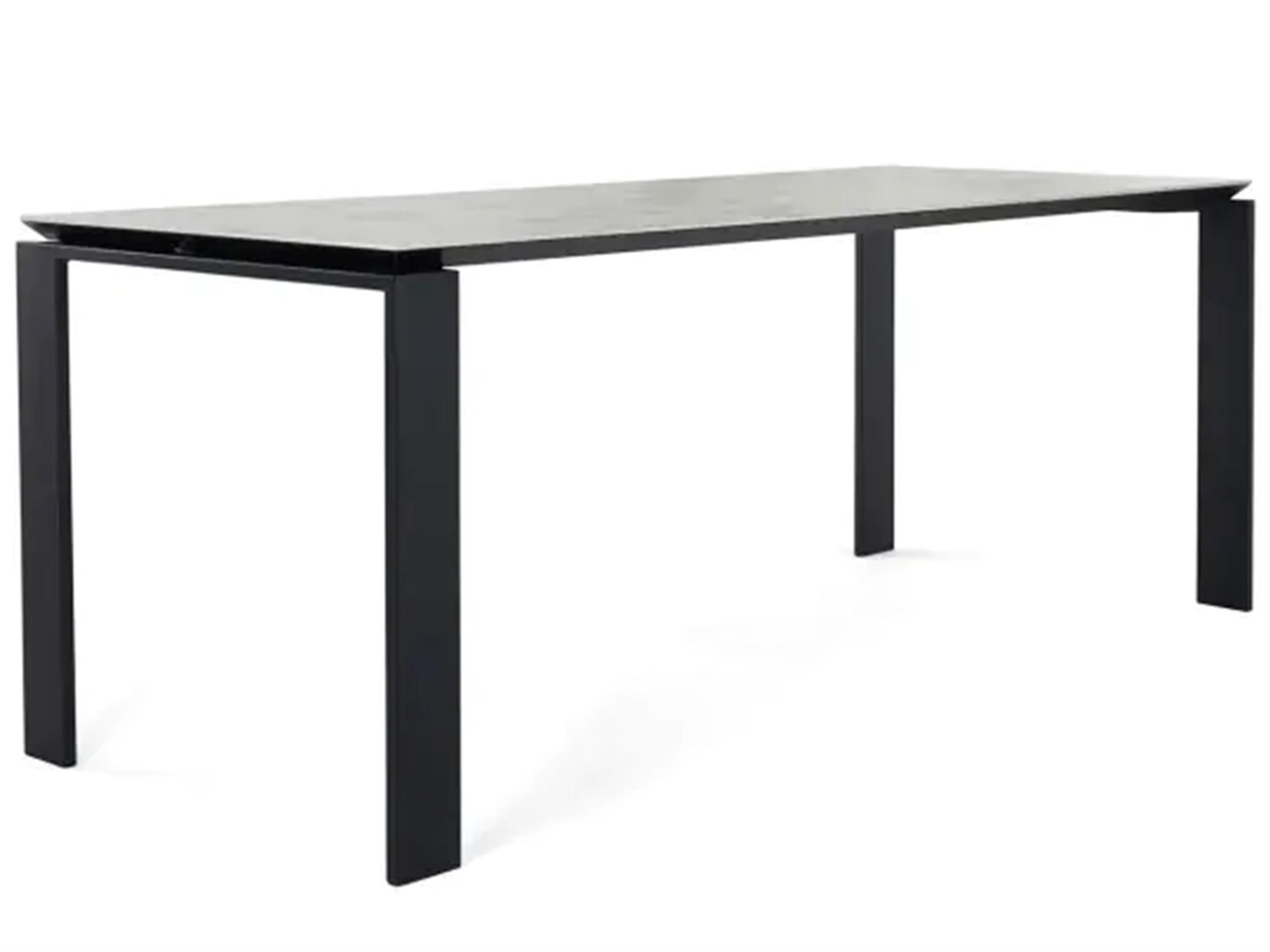 Kartell Four Ceramic Rectangular Stone White Marble And Black Dining Table