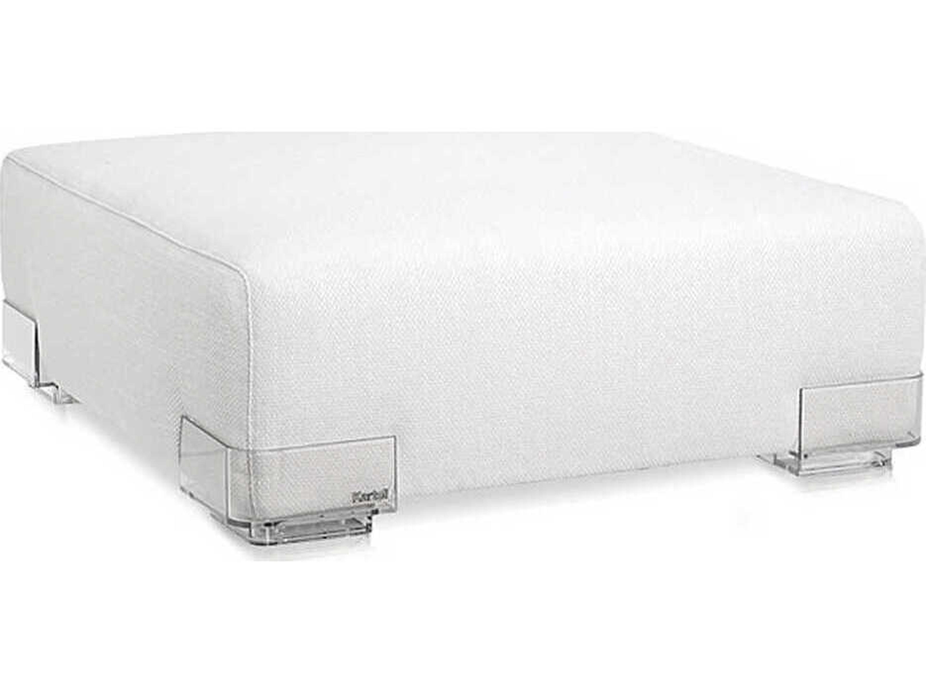 Plastics Duo White Upholstered Ottoman