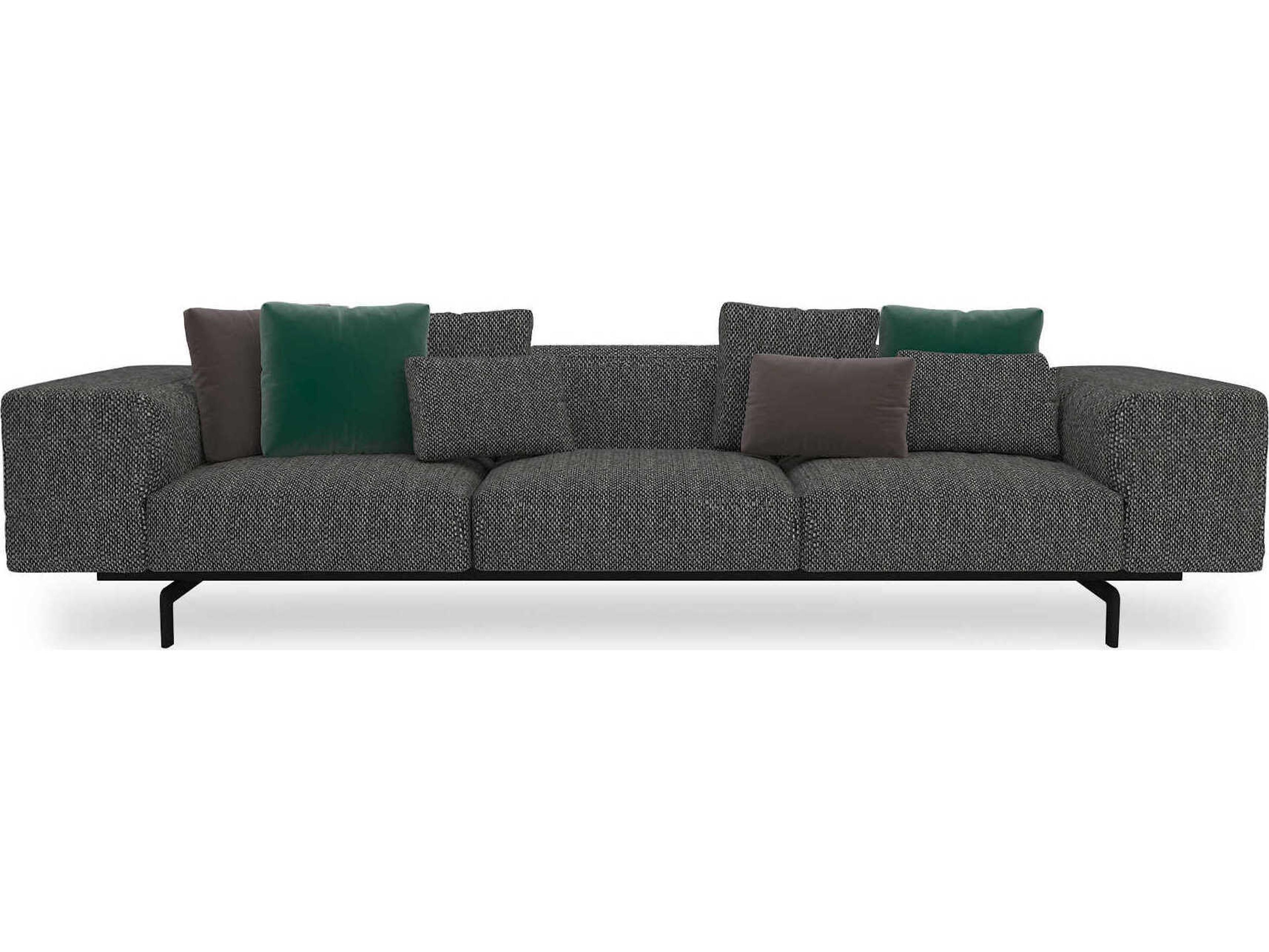 Kartell Largo Gubbio Dark Gray Upholstered Sofa