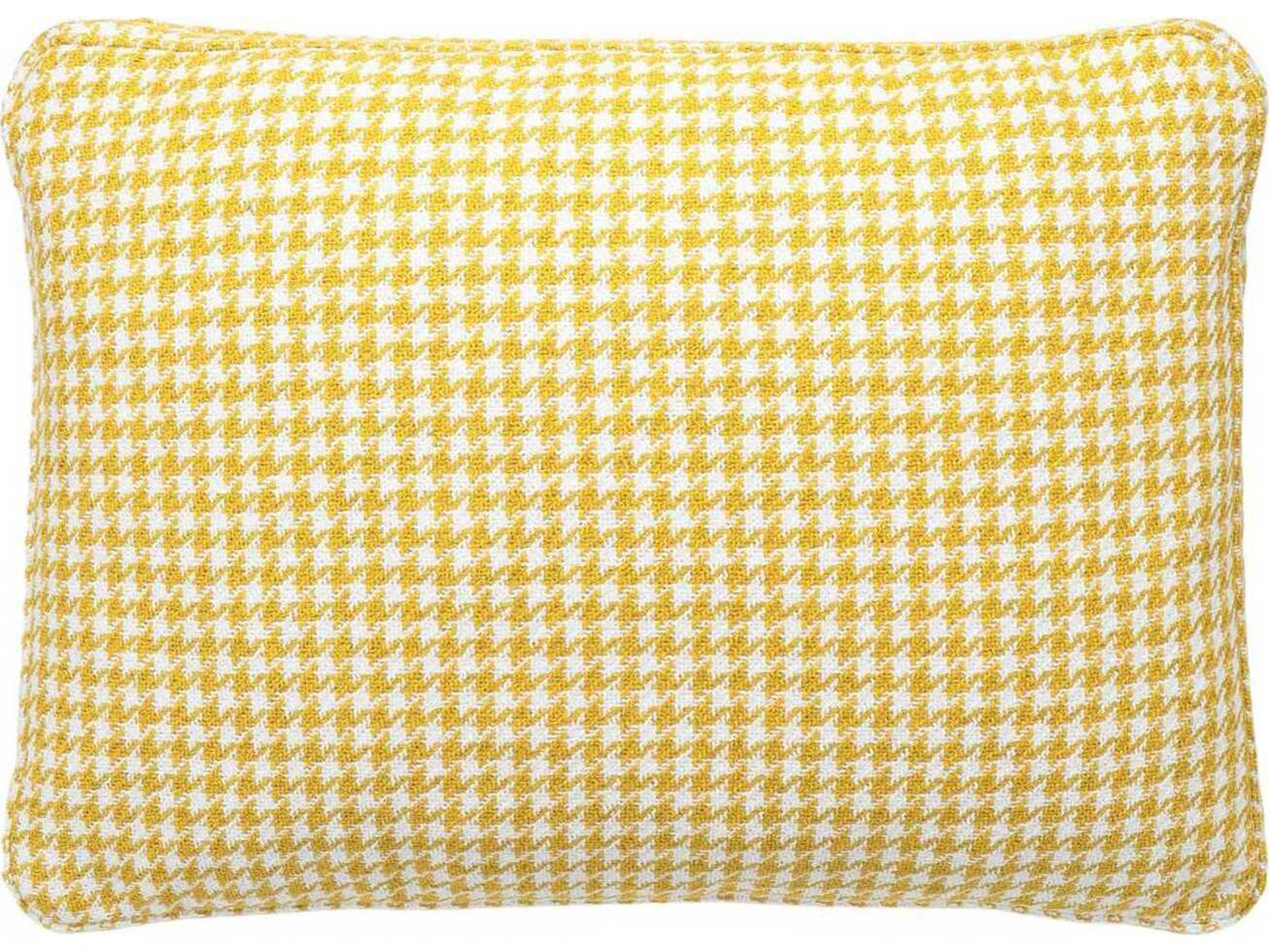 Kartell Largo Mustard Houndstooth 19" x 14" Pillow