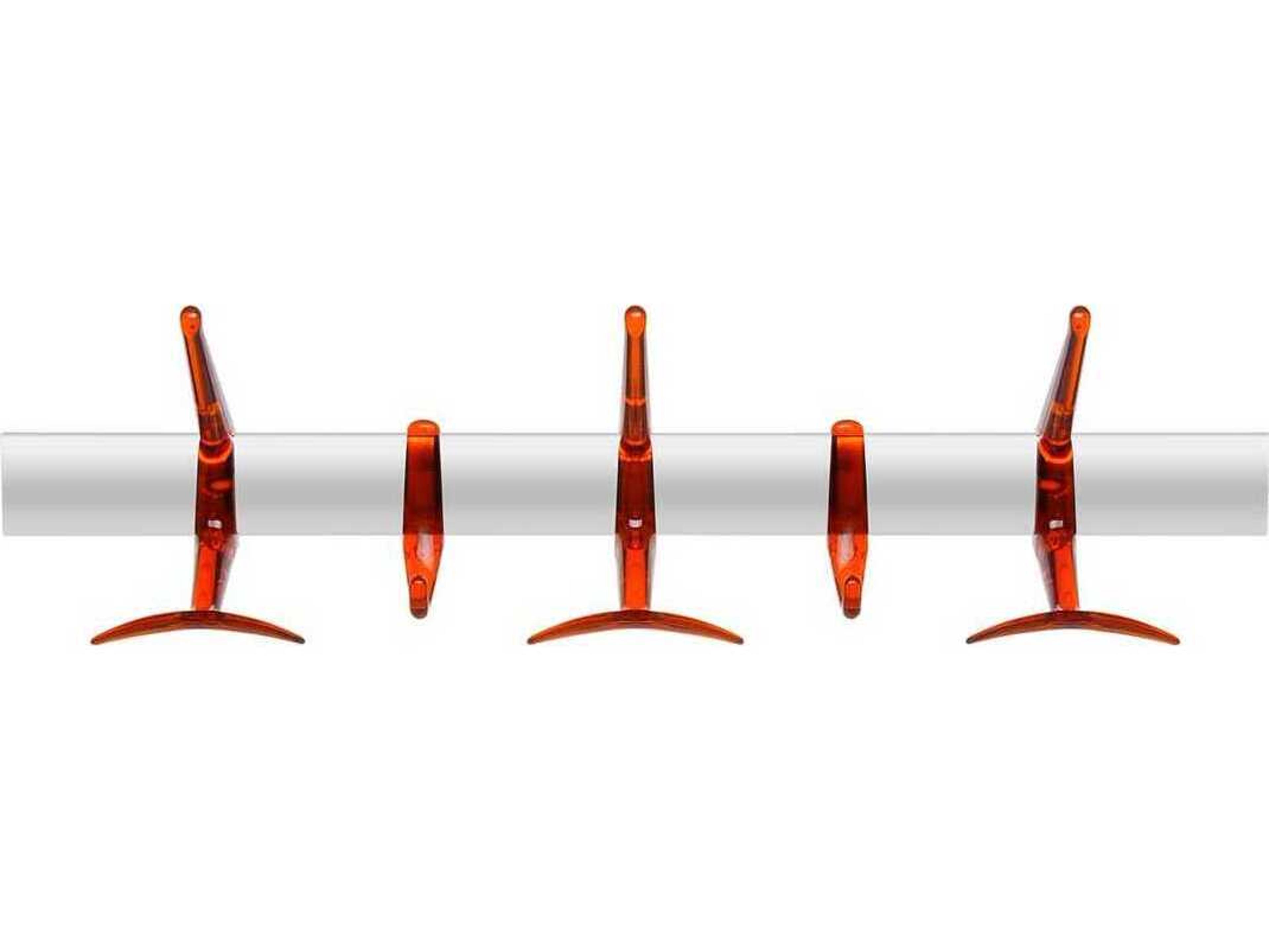 Kartell Hanger Orange Red Five Hook Wall Hanger