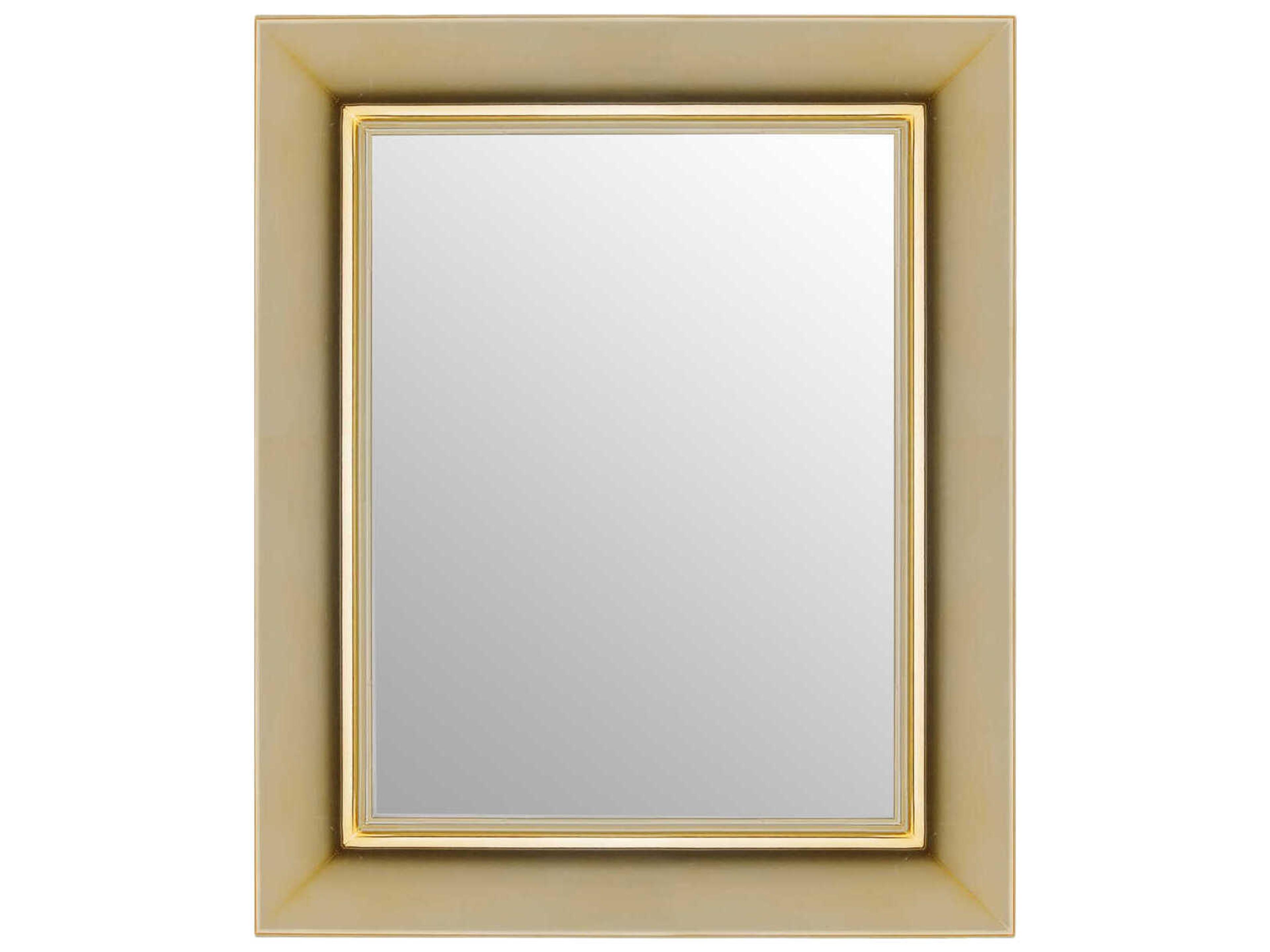 Kartell Francois Ghost Gold Rectangular Wall Mirror