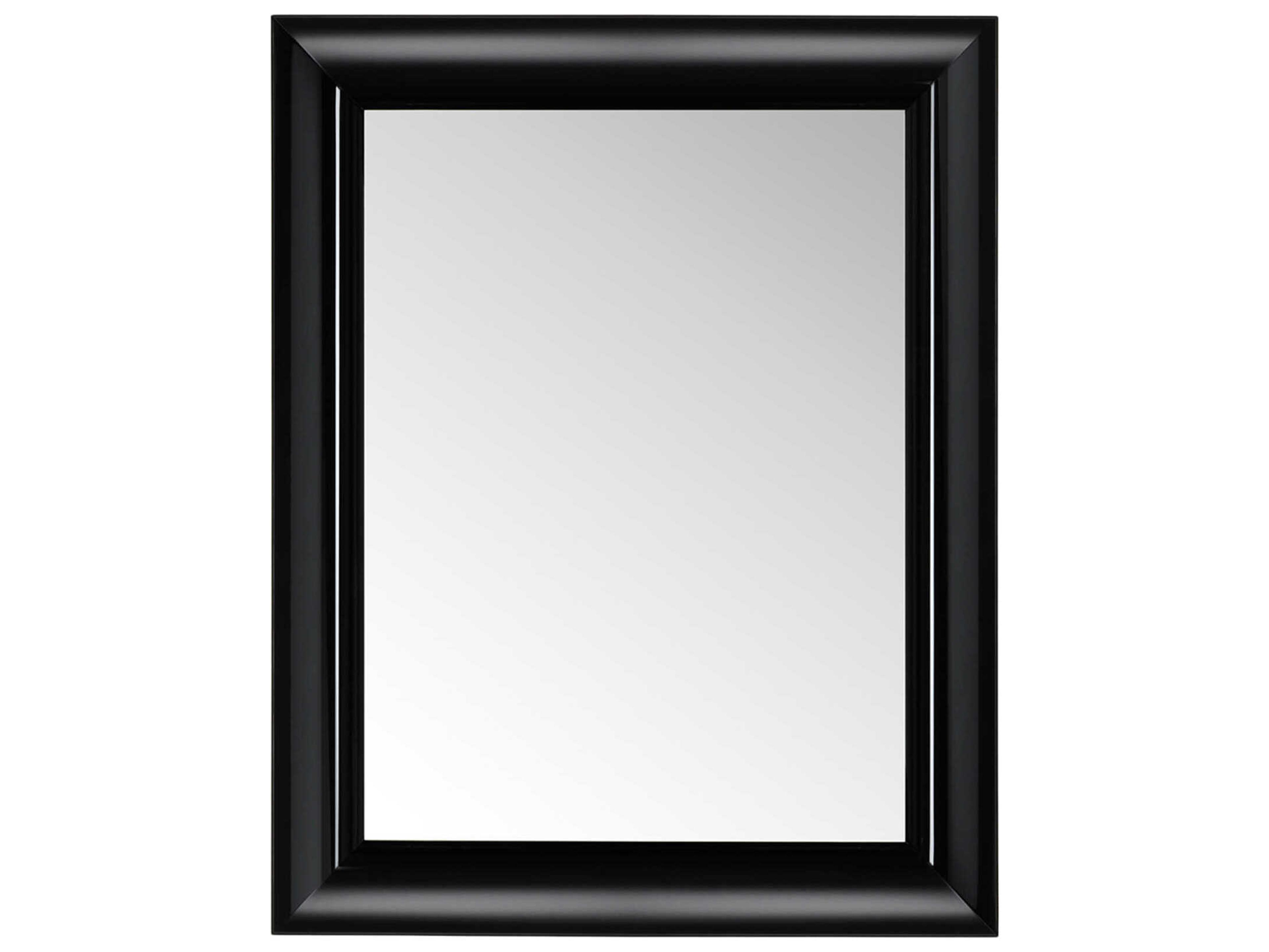 Kartell Francois Ghost Black Rectangular Wall Mirror